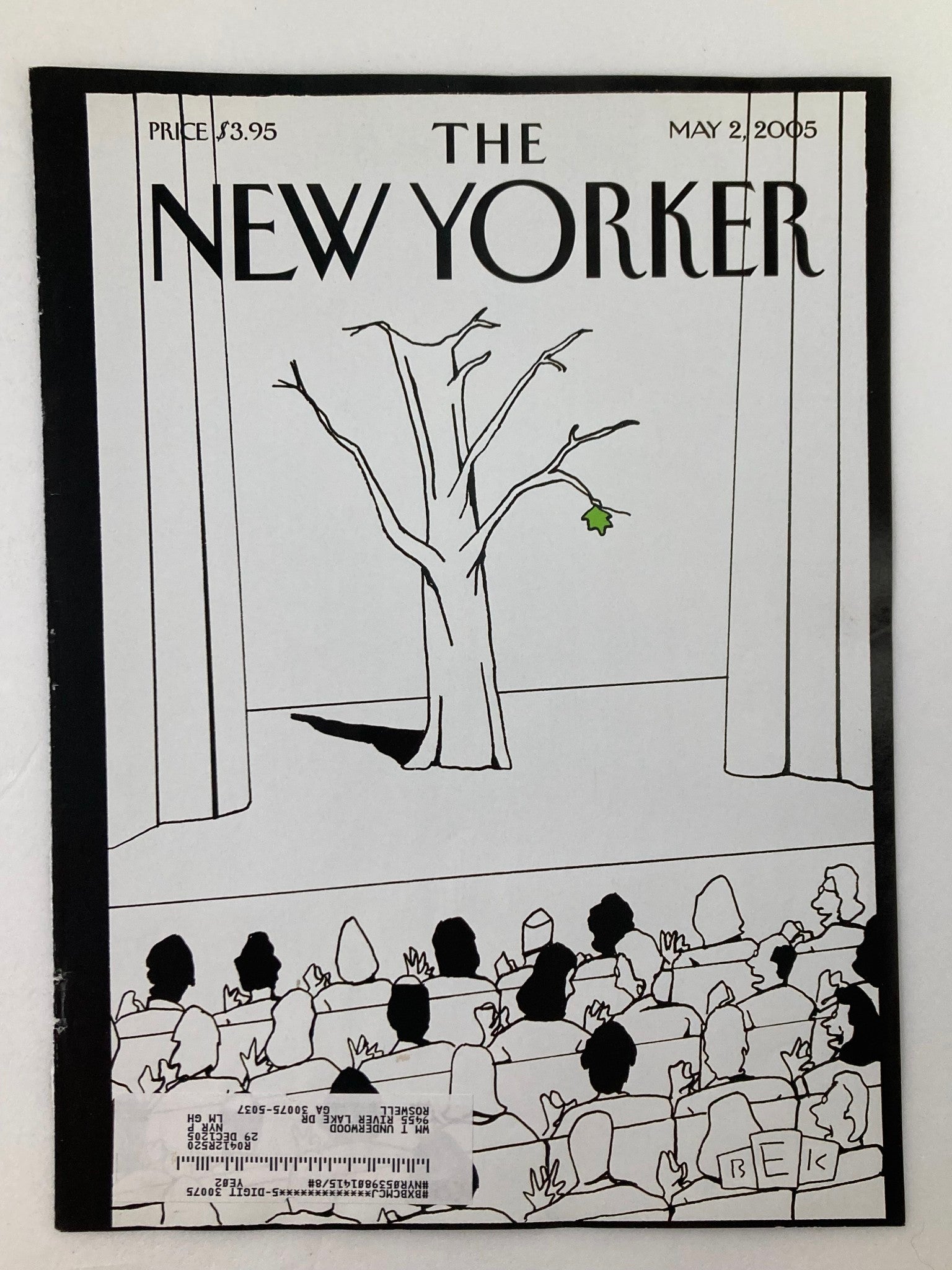 COVER ONLY The New Yorker May 2 2005 Bravo, Spring by Bruce Eric Kaplan