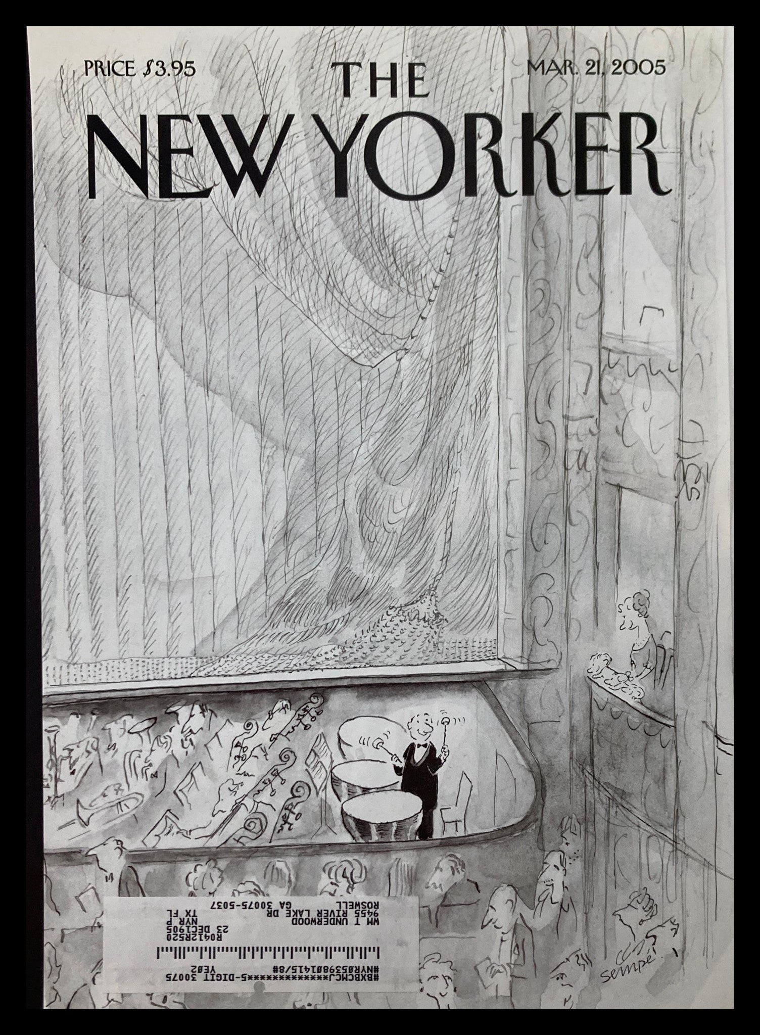 COVER ONLY The New Yorker March 21 2005 Bursting with Pride Jean-Jacques Sempé