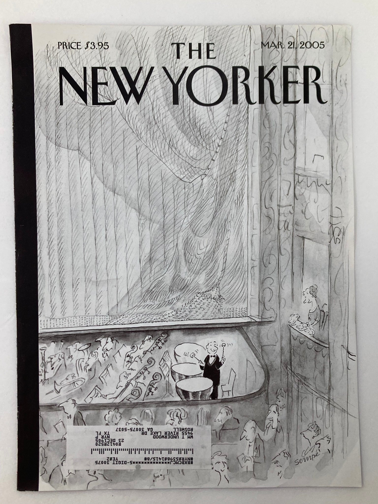 COVER ONLY The New Yorker March 21 2005 Bursting with Pride Jean-Jacques Sempé