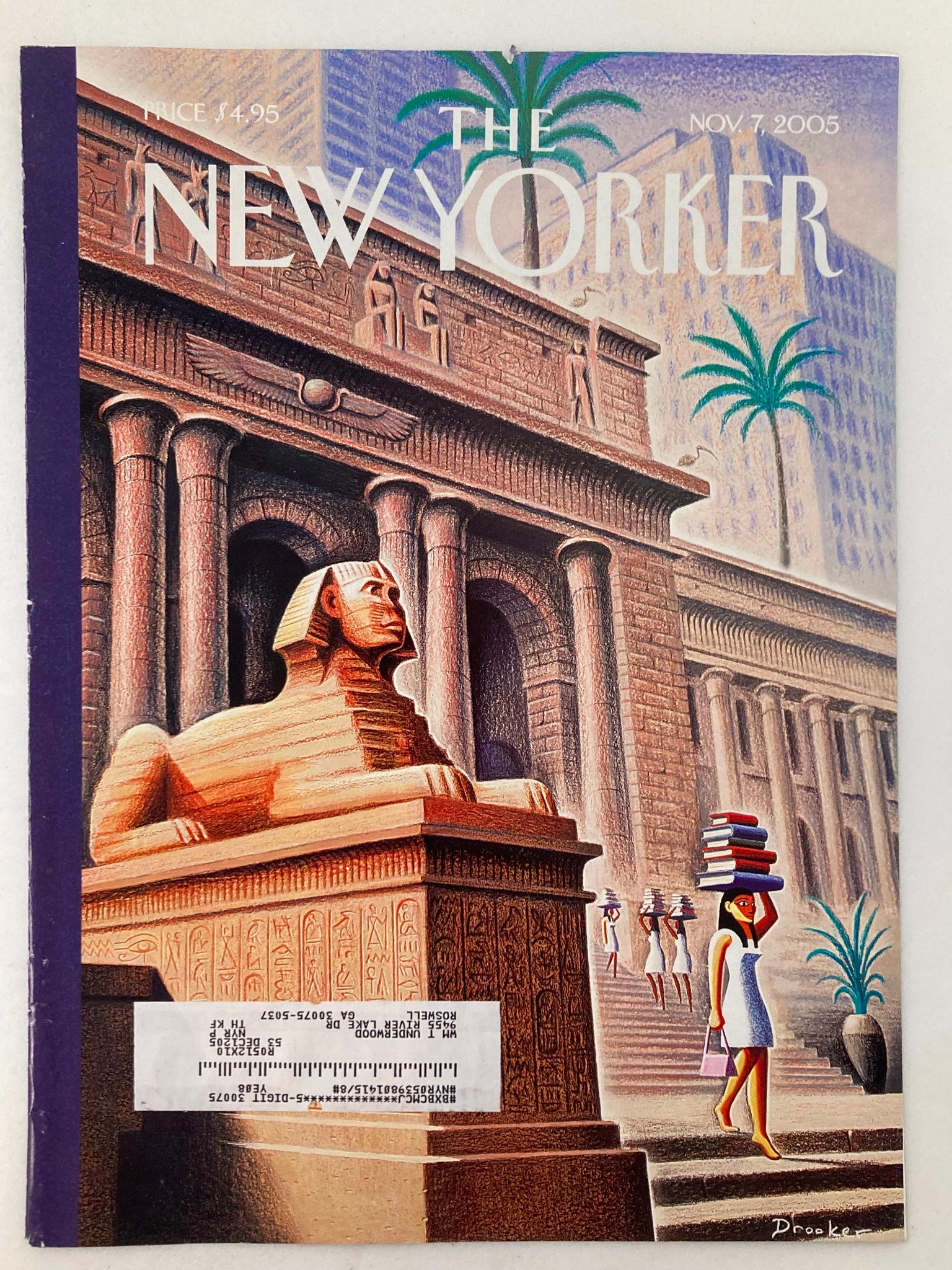 COVER ONLY The New Yorker November 7 2005 Textbook Economics by Eric Drooker