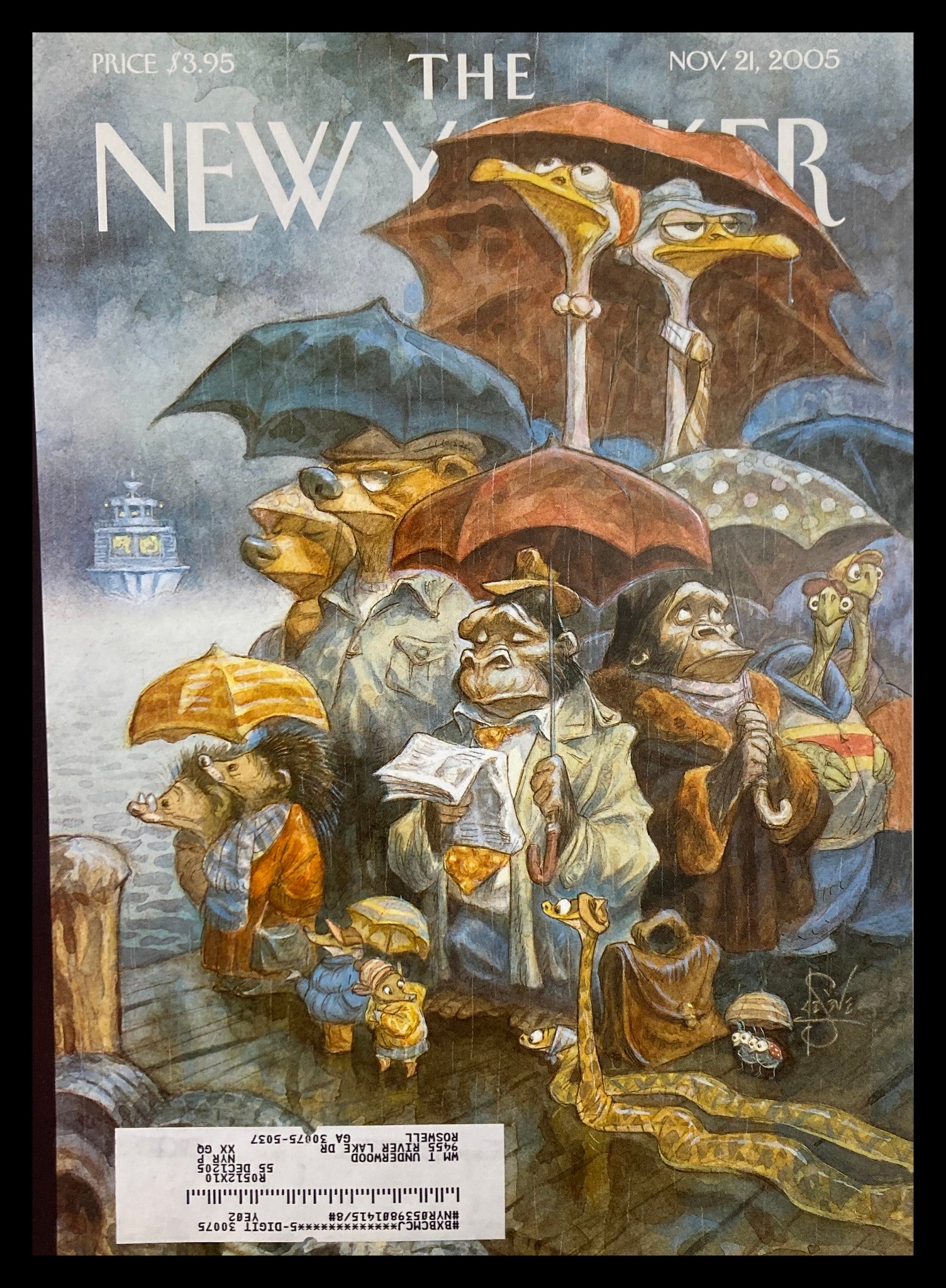 COVER ONLY The New Yorker November 21 2005 Two by Two by Peter de Seve