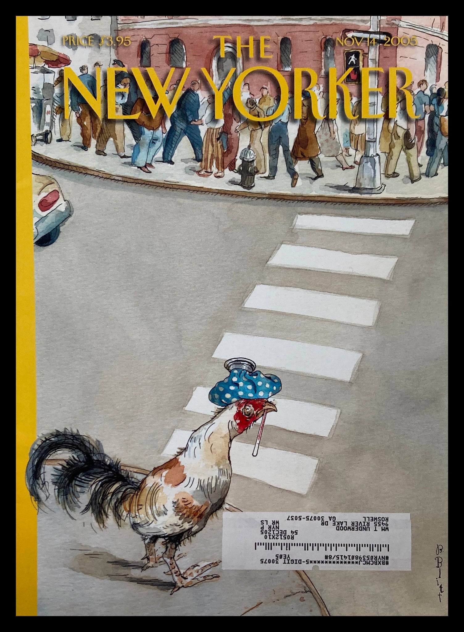 COVER ONLY The New Yorker November 14 2005 Animal Crossing by Barry Blitt