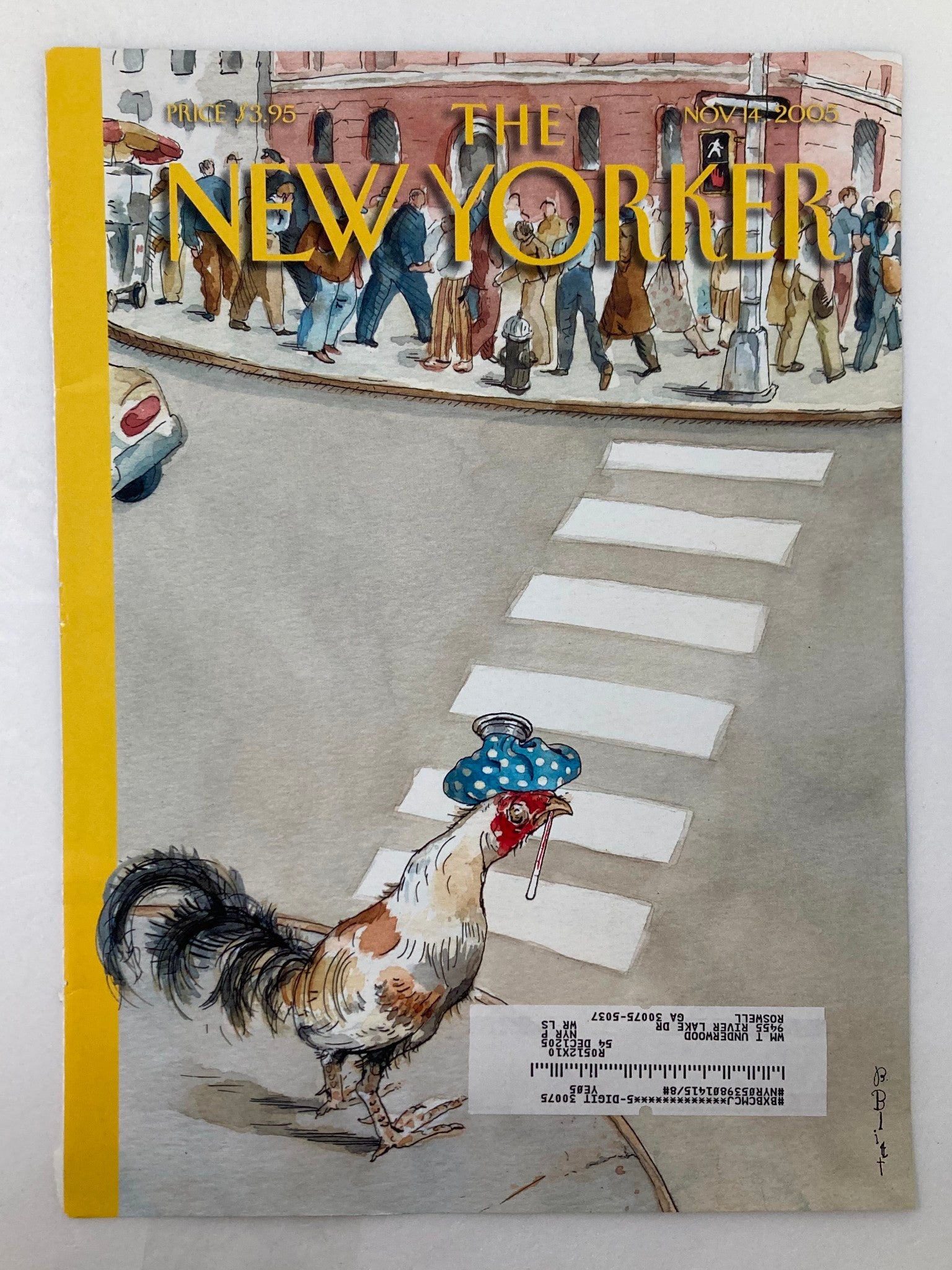 COVER ONLY The New Yorker November 14 2005 Animal Crossing by Barry Blitt