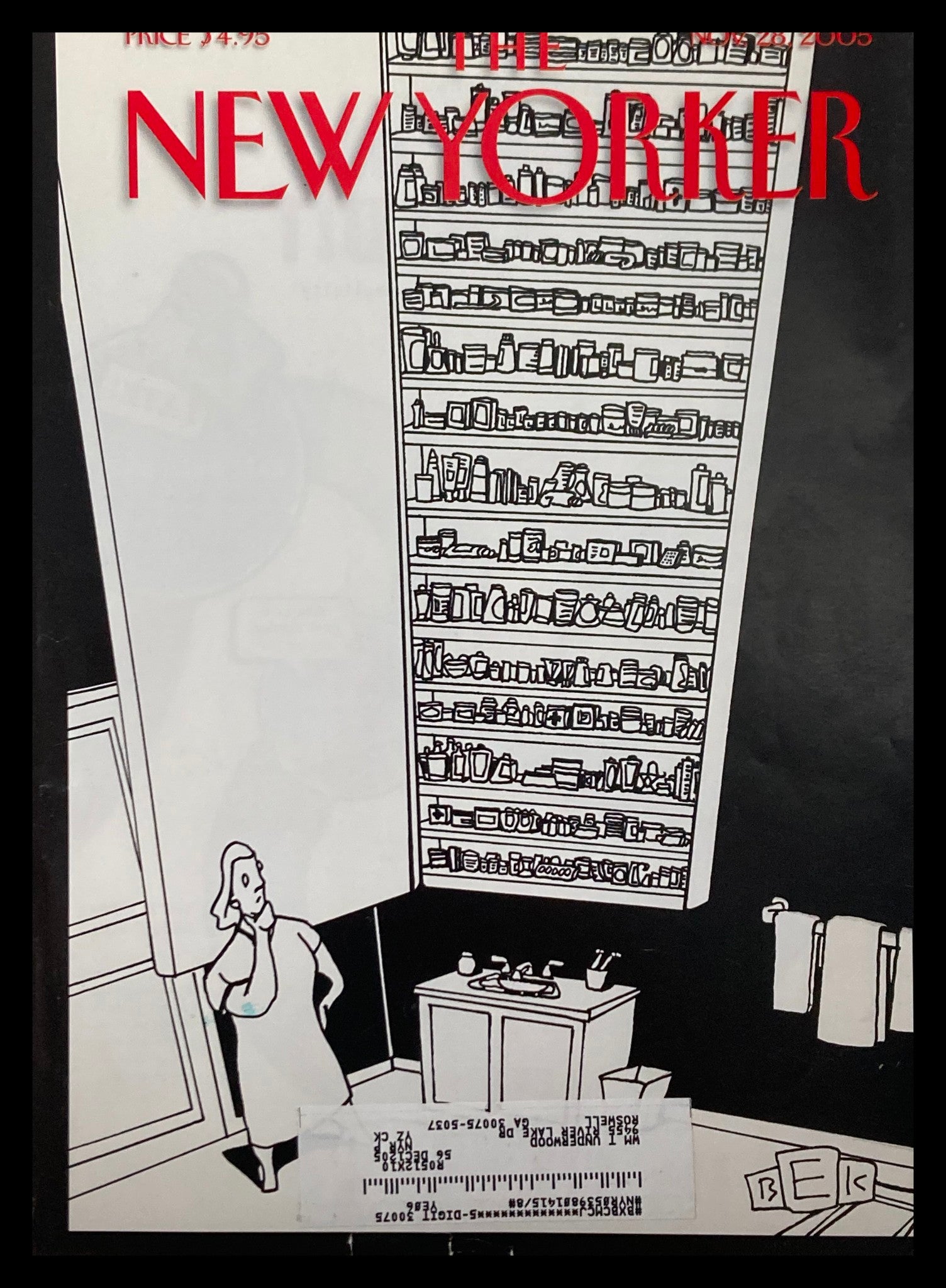 COVER ONLY The New Yorker November 28 2005 Americans at Work by Bruce E. Kaplan