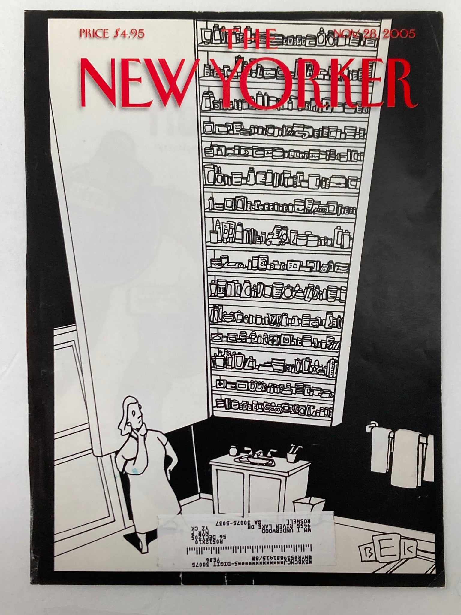 COVER ONLY The New Yorker November 28 2005 Americans at Work by Bruce E. Kaplan