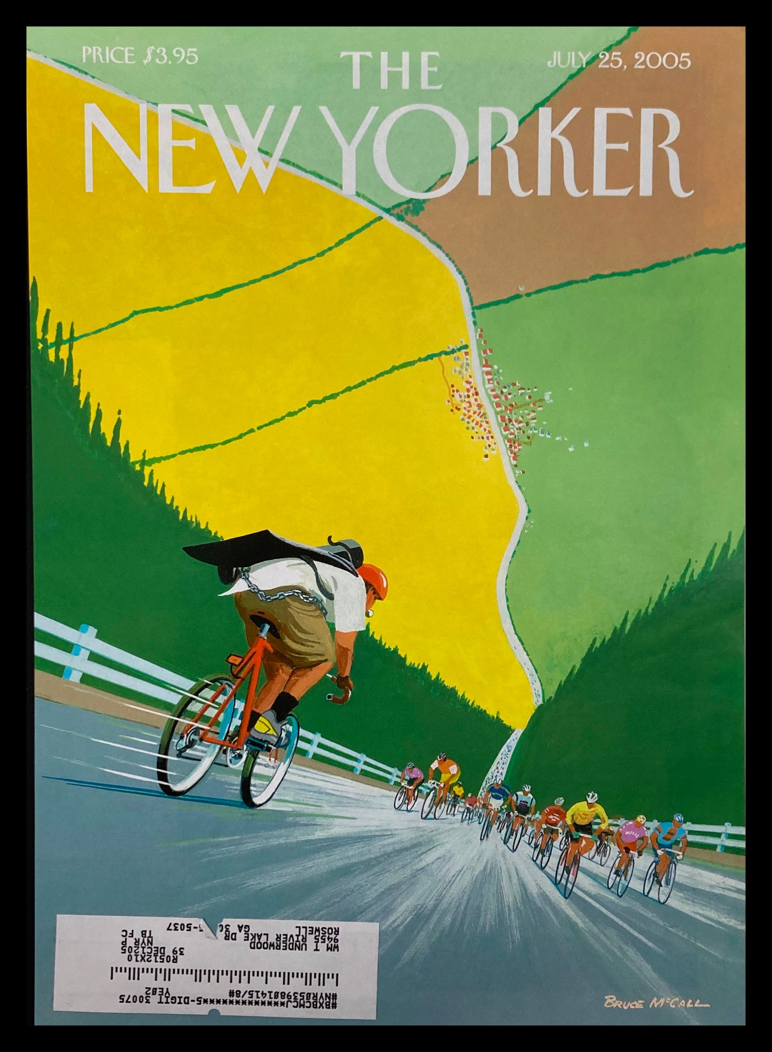 COVER ONLY The New Yorker July 25 2005 Tour de Force by Bruce McCall