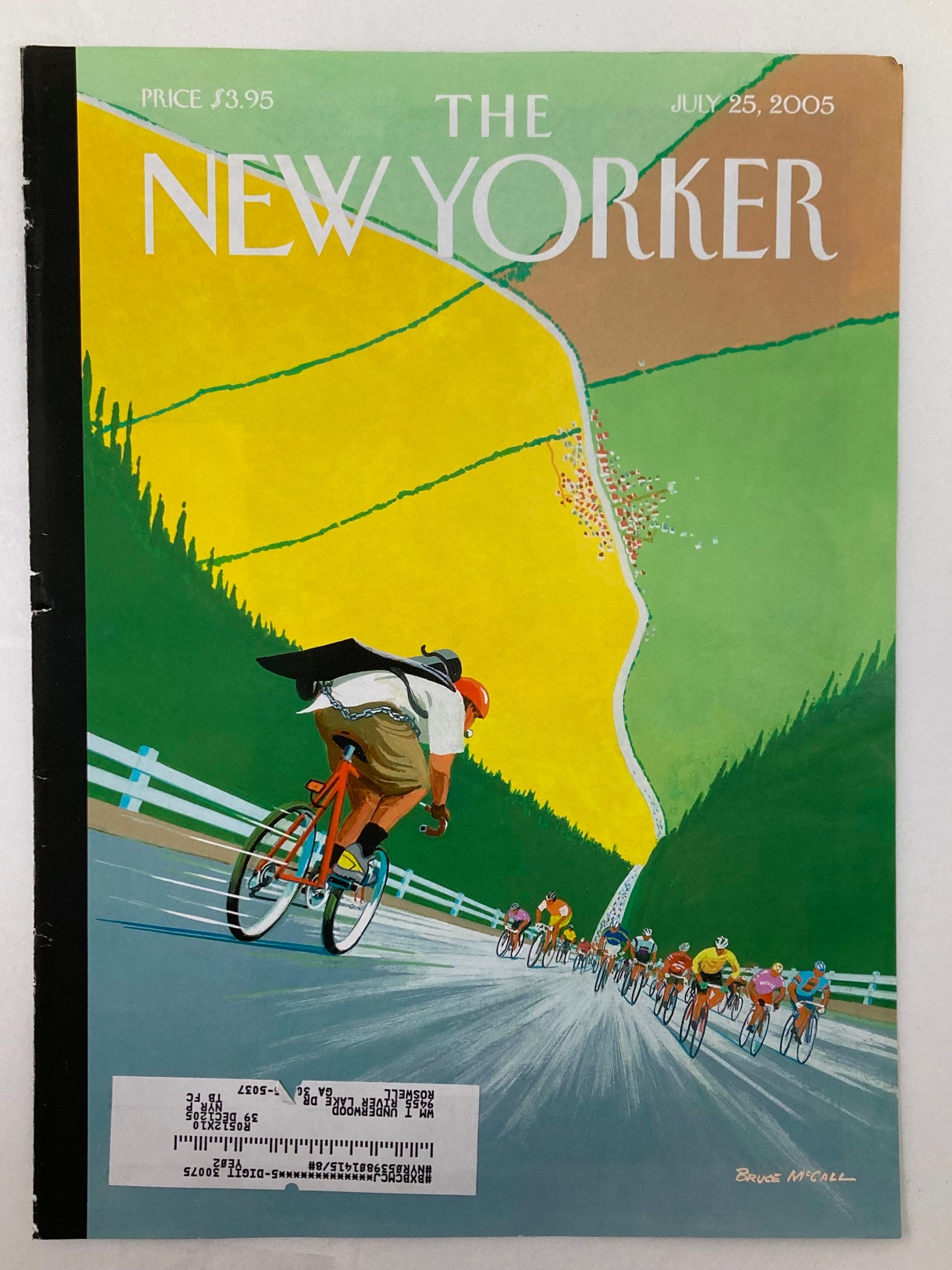 COVER ONLY The New Yorker July 25 2005 Tour de Force by Bruce McCall