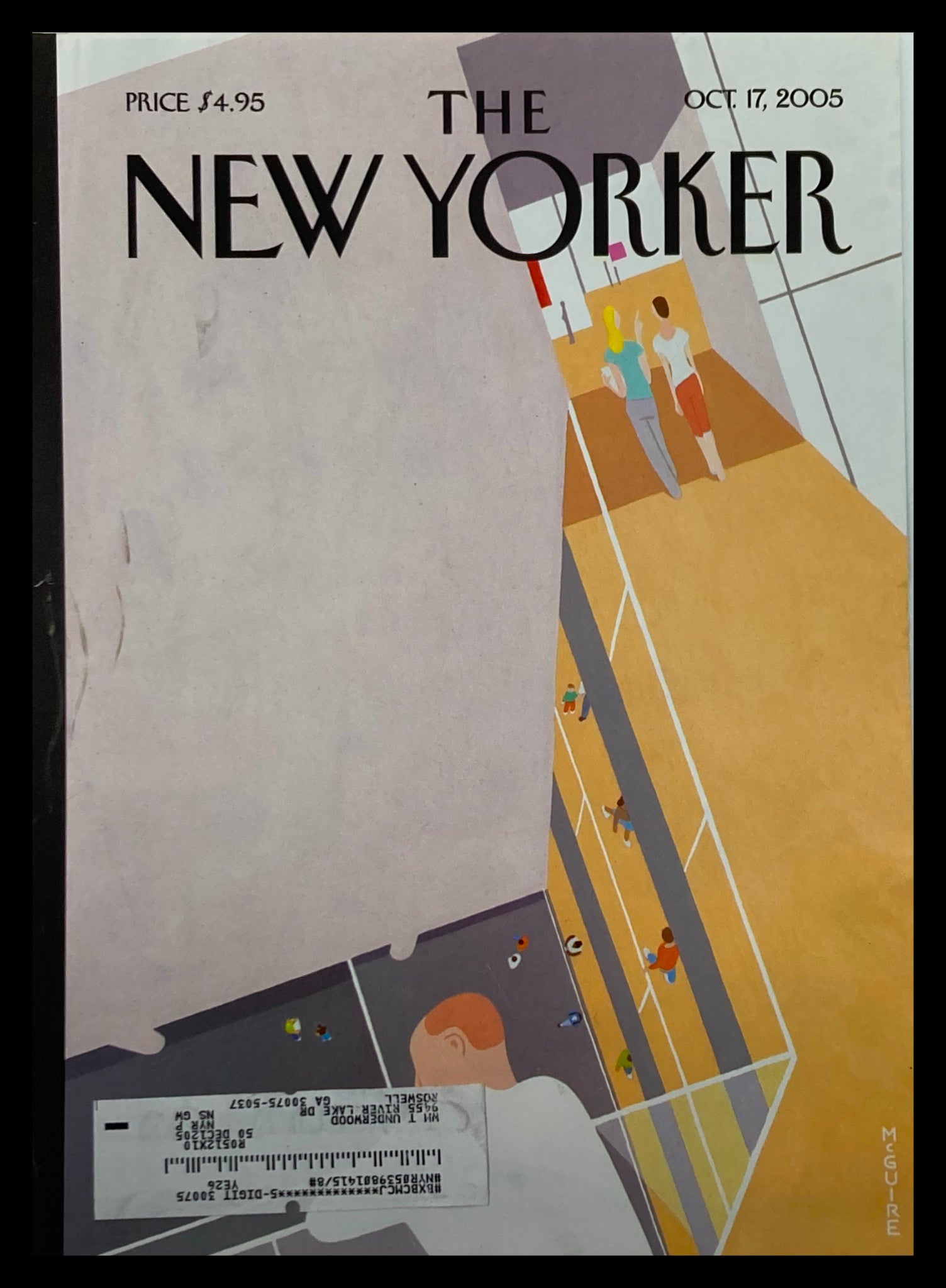 COVER ONLY The New Yorker October 17 2005 Harriet Miers Trail by Richard McGuire