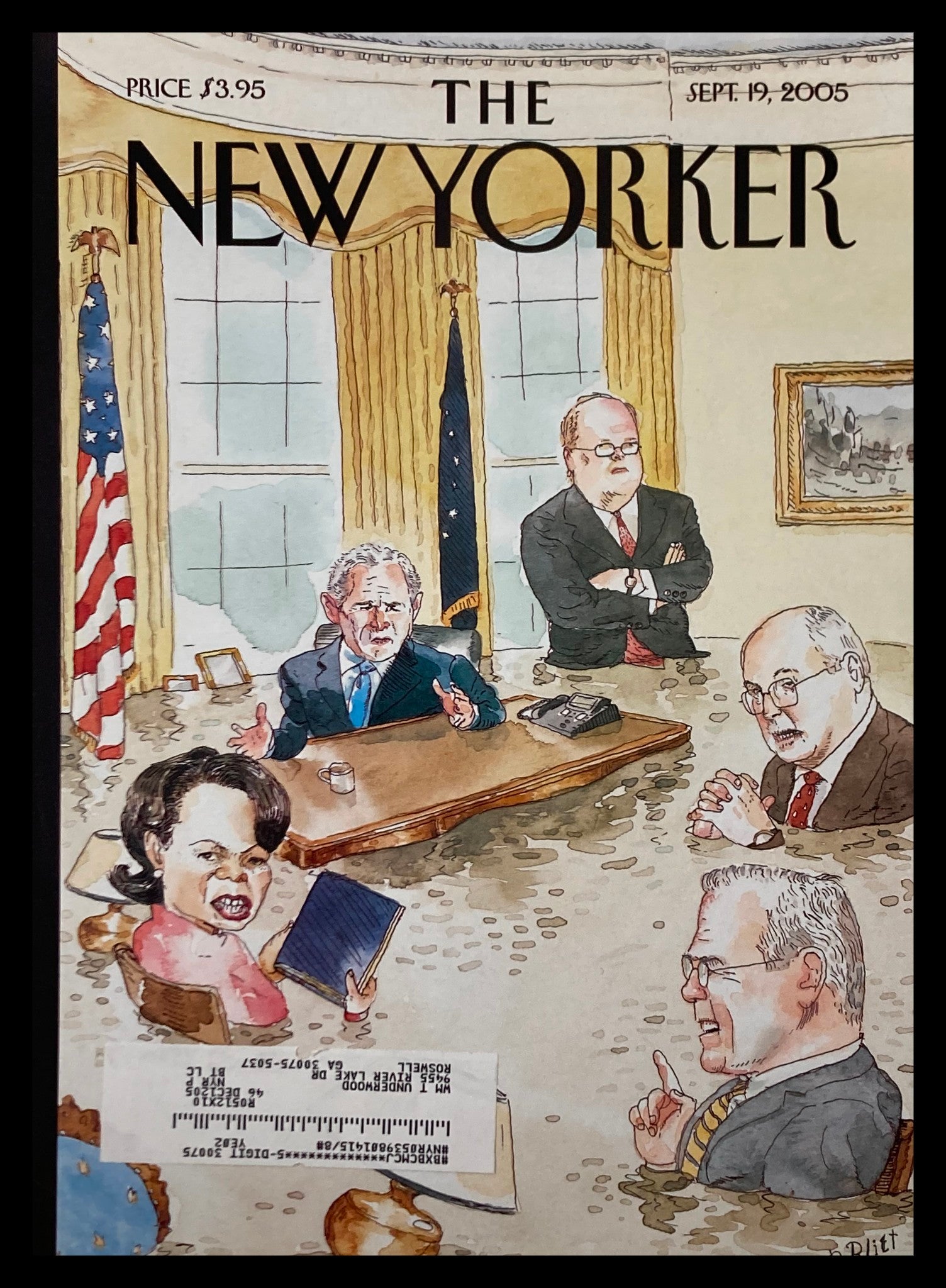 COVER ONLY The New Yorker September 19 2005 Trent Lott's Bet by Barry Blitt