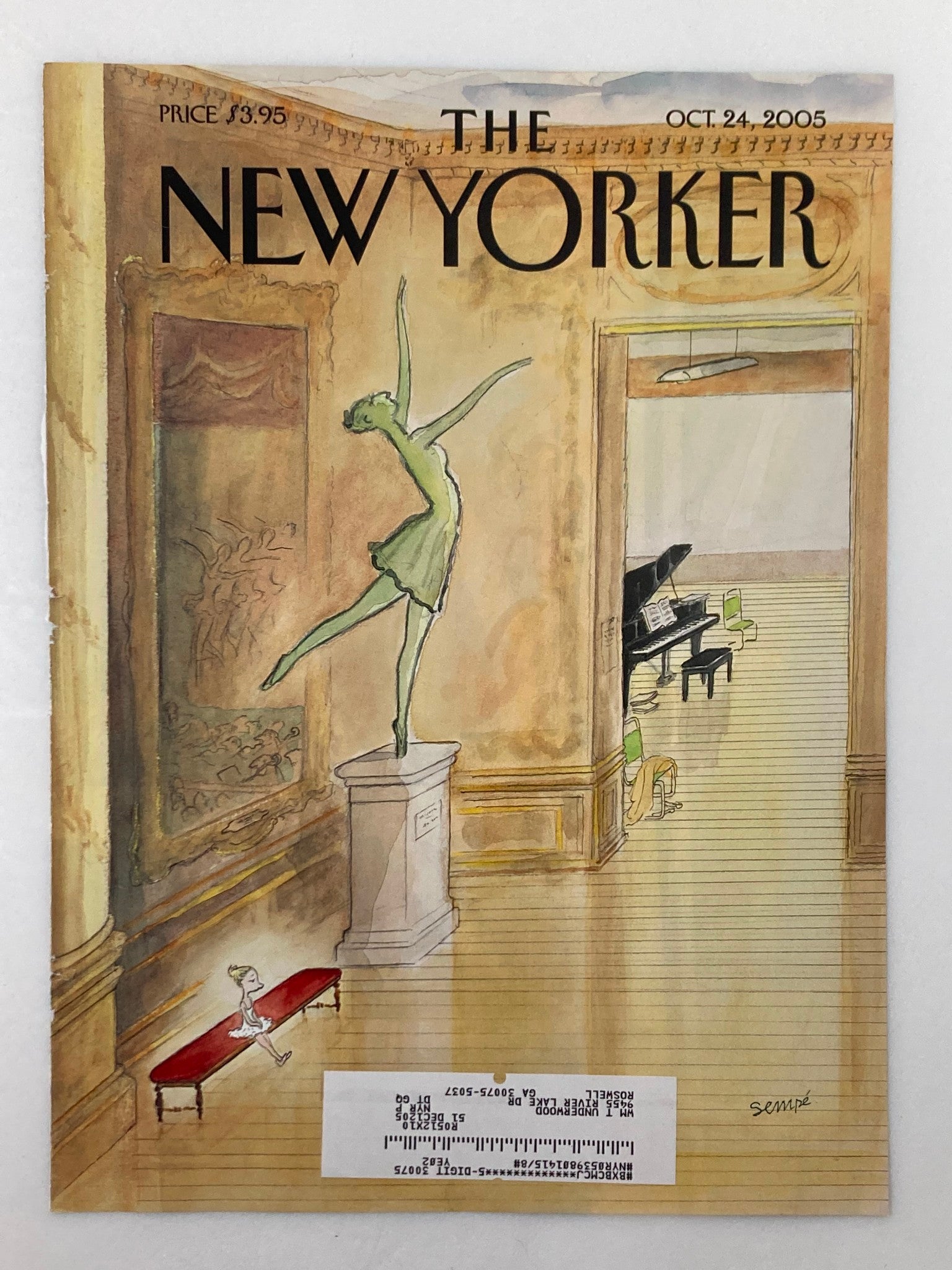 COVER ONLY The New Yorker October 24 2005 Ballerina Dreams by J. J. Sempe