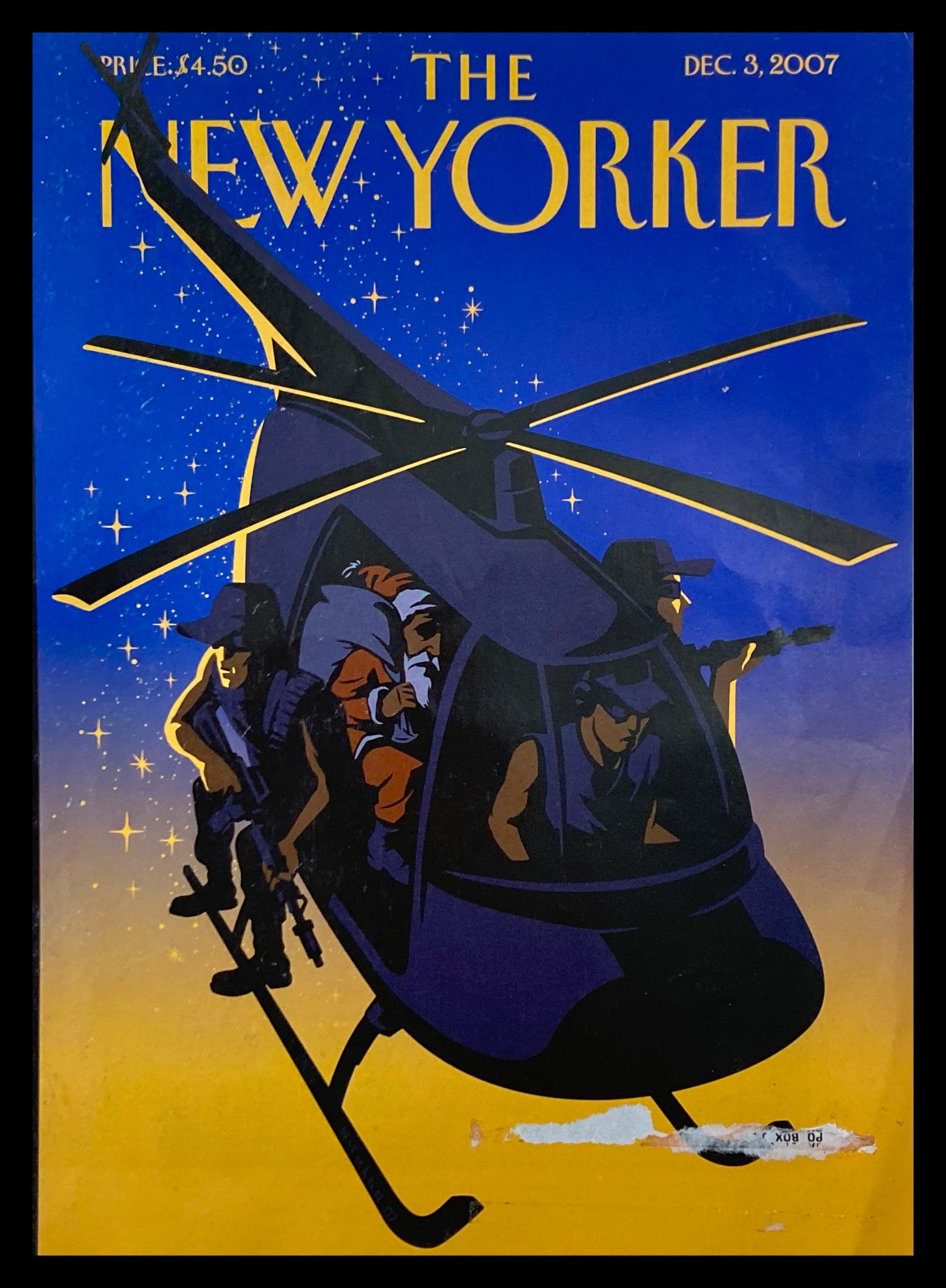 COVER ONLY The New Yorker December 3 2007 Violent Night by Christoph Niemann