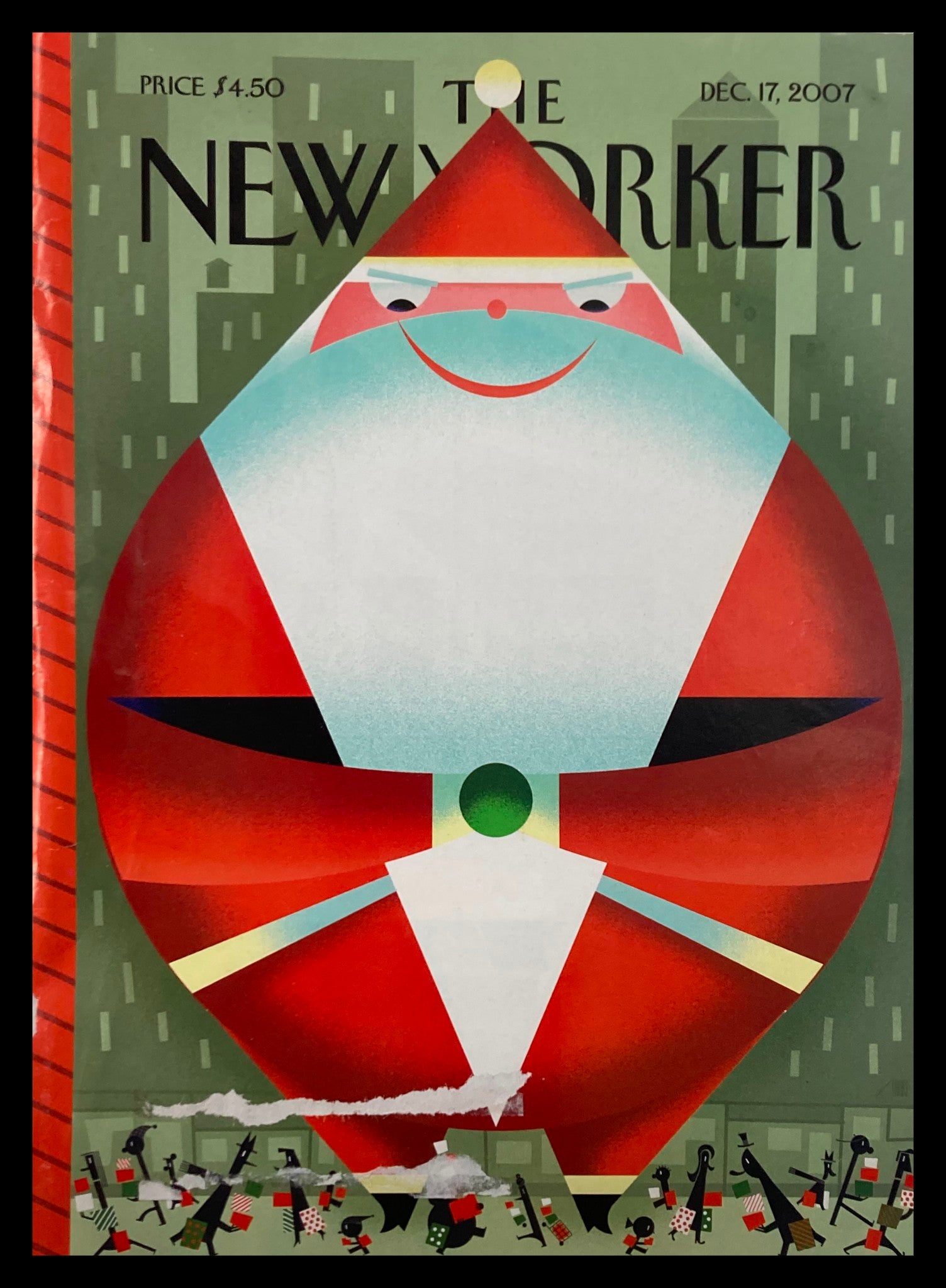 COVER ONLY The New Yorker December 17 2007 Merry Christmas by Bob Staake