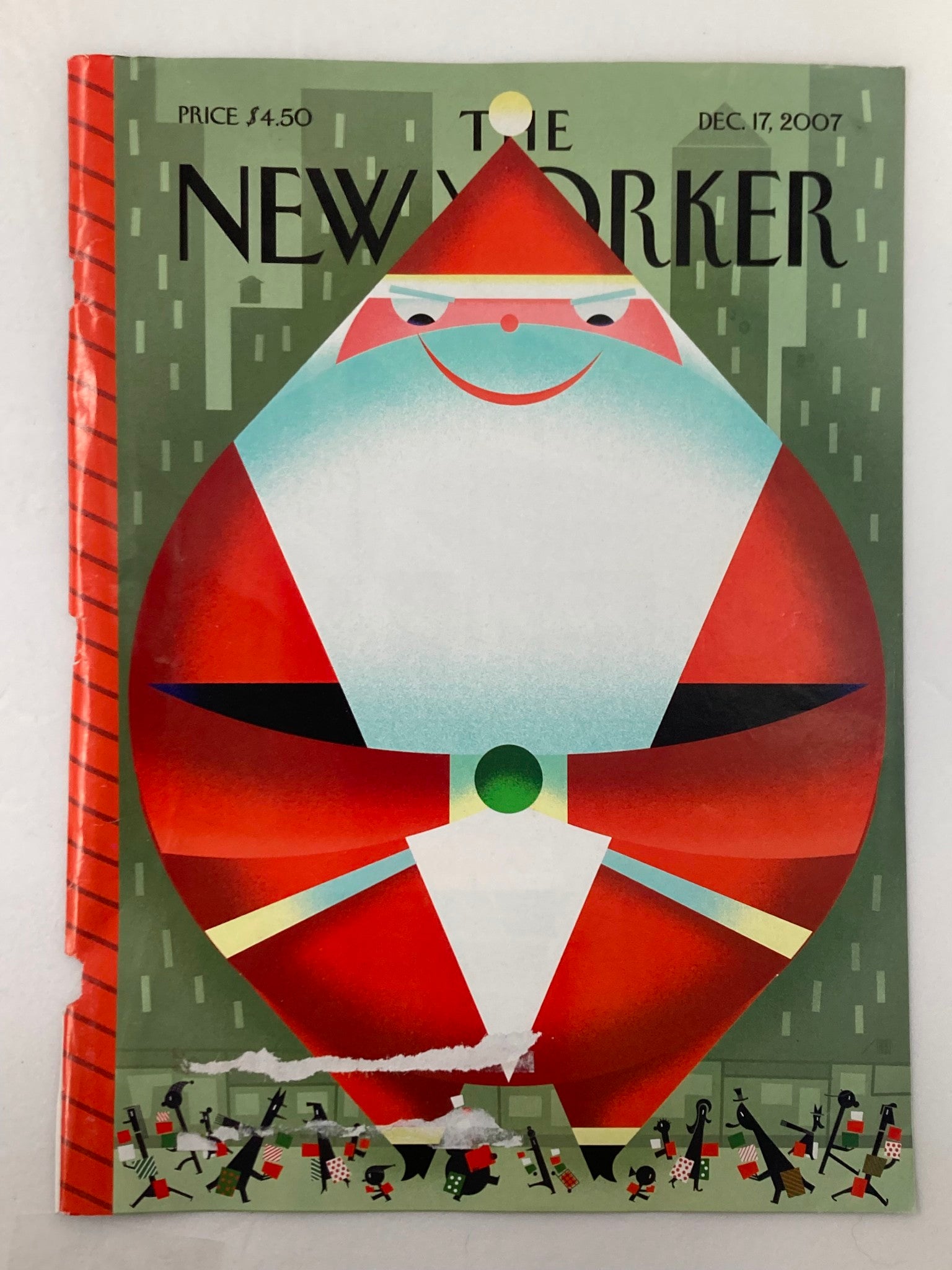 COVER ONLY The New Yorker December 17 2007 Merry Christmas by Bob Staake