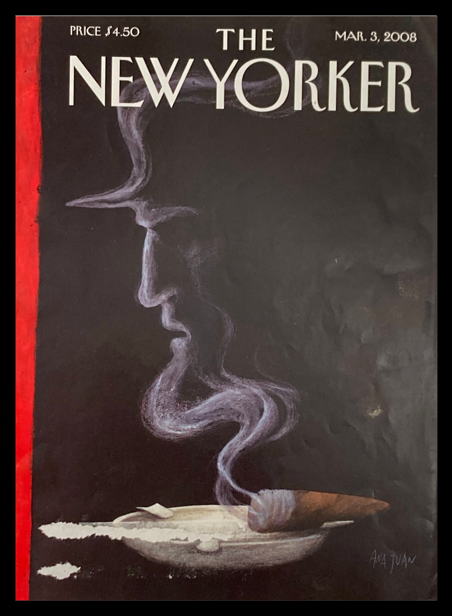 COVER ONLY The New Yorker March 3 2008 Fading by Ana Juan