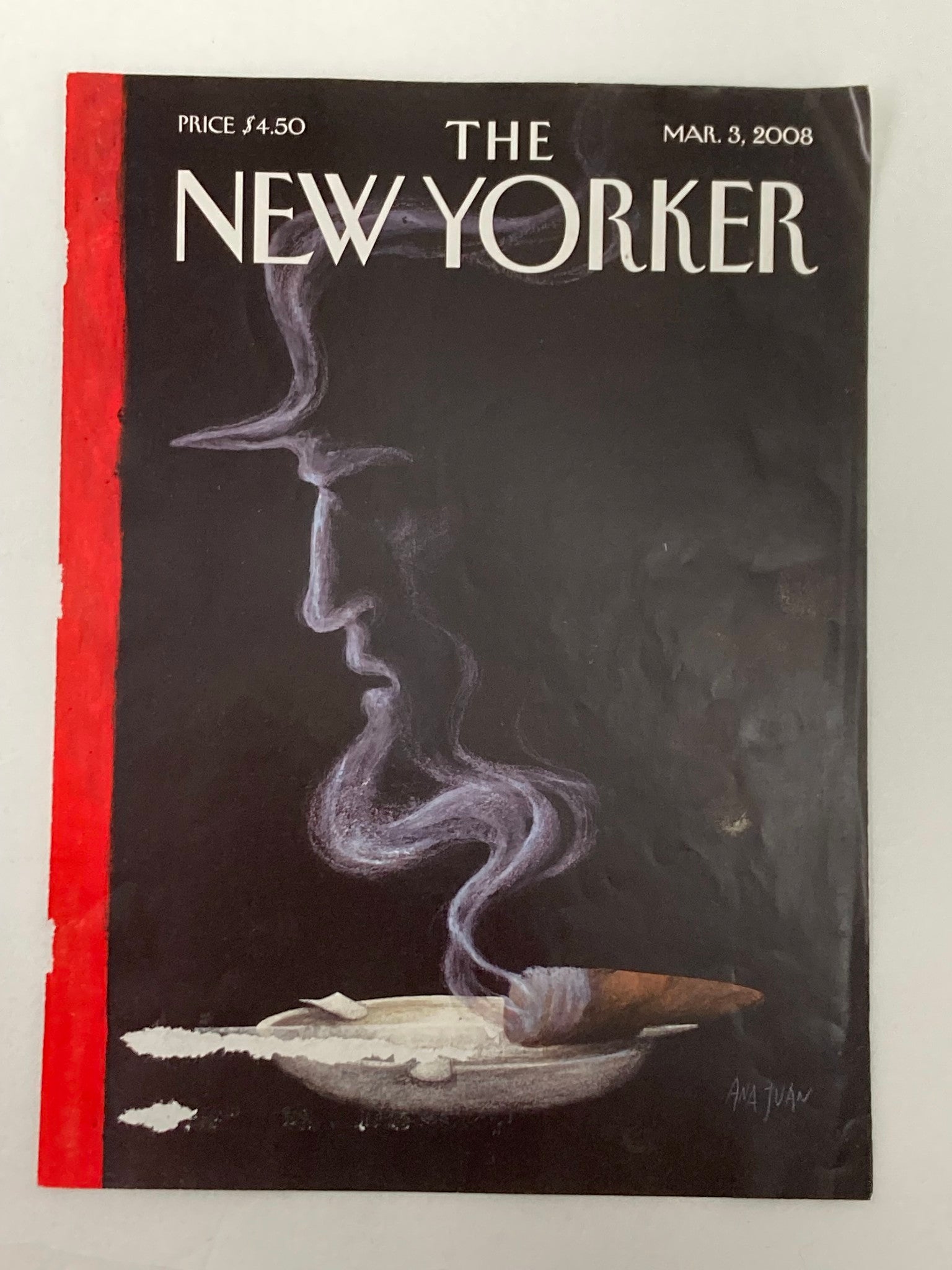 COVER ONLY The New Yorker March 3 2008 Fading by Ana Juan