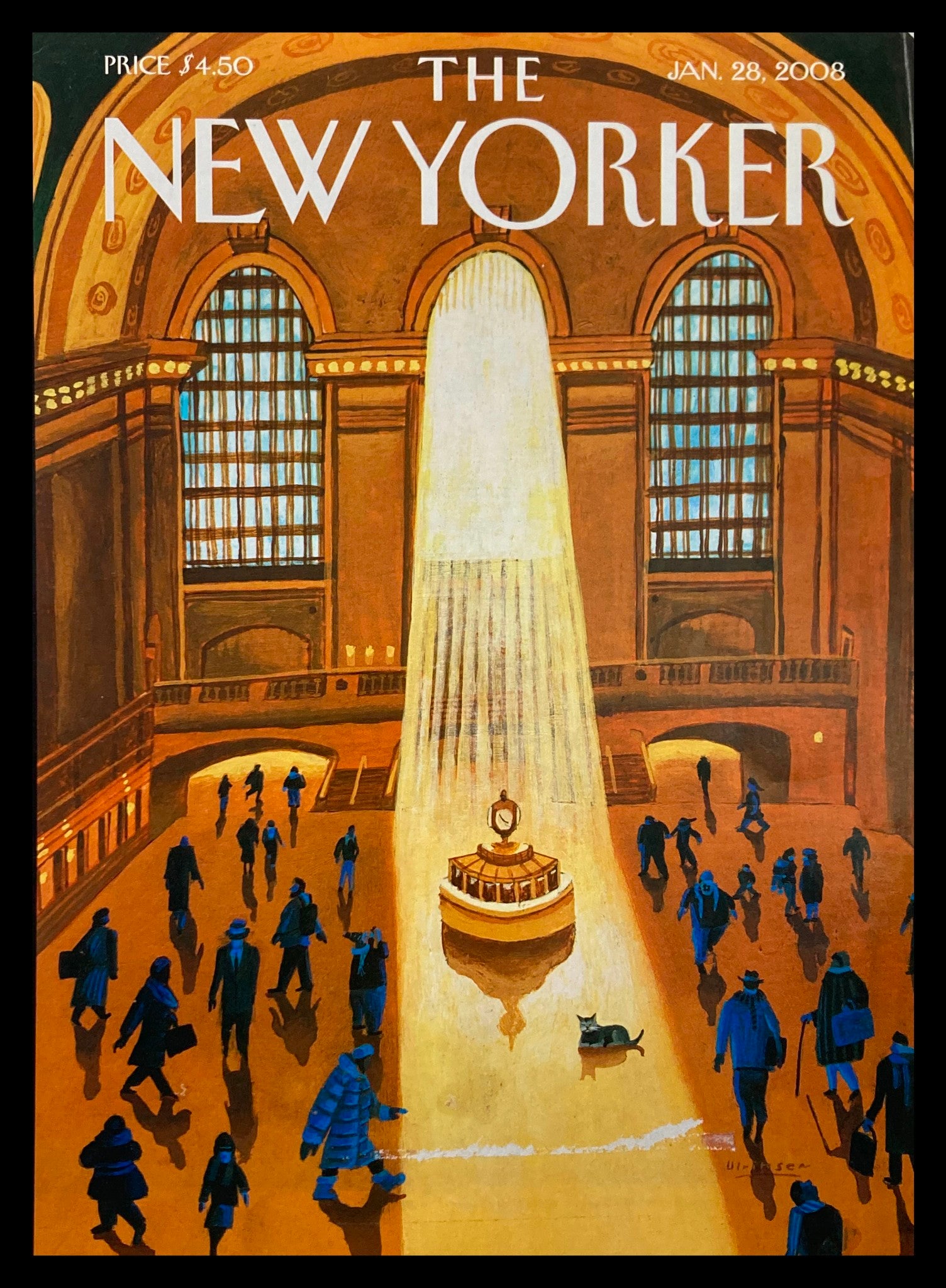 COVER ONLY The New Yorker January 28 2008 Central Station People by Ulriksen