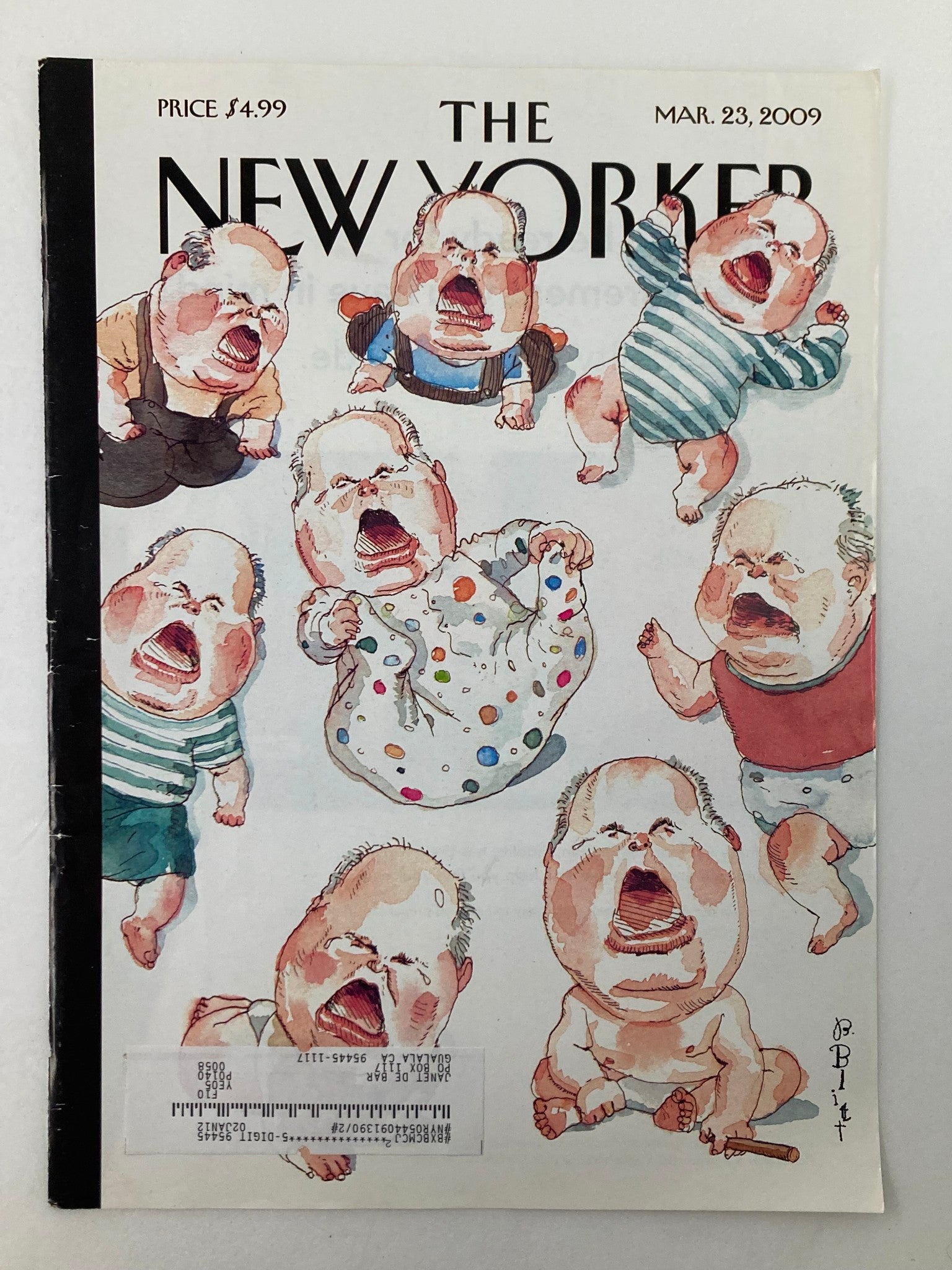 COVER ONLY The New Yorker March 23 2009 Octo Rush by Barry Blitt