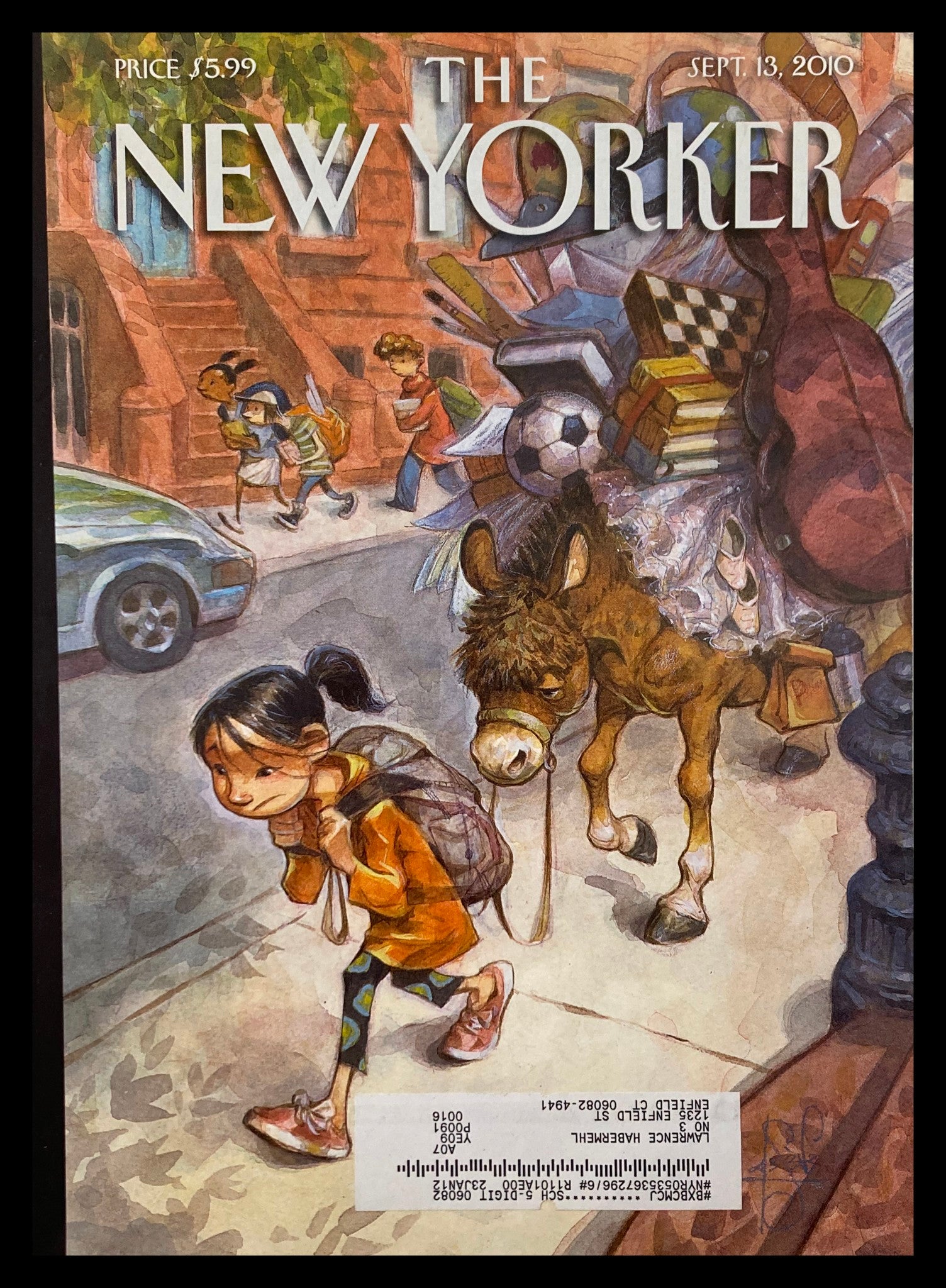 COVER ONLY The New Yorker September 13 2010 Beasts of Burden by Peter de Sève