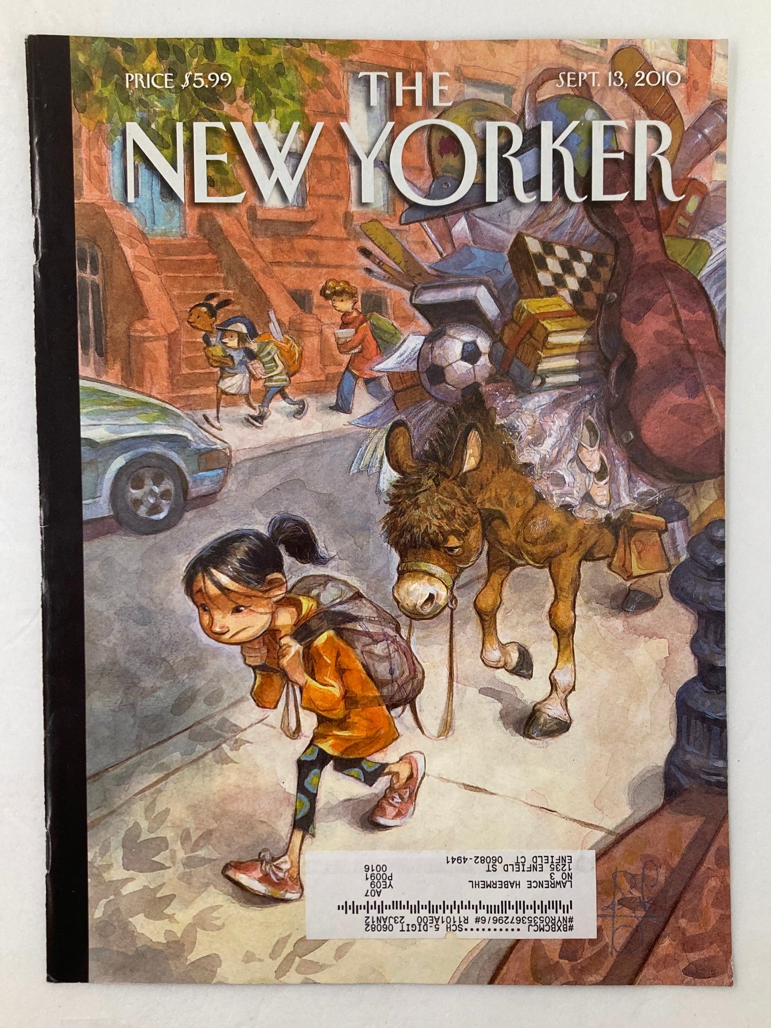 COVER ONLY The New Yorker September 13 2010 Beasts of Burden by Peter de Sève