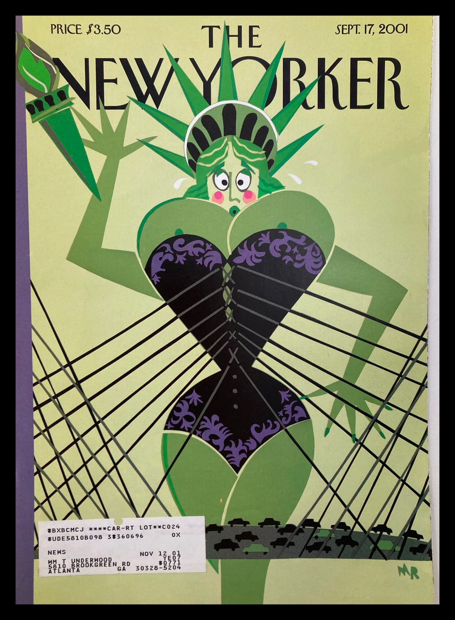 COVER ONLY The New Yorker September 17 2001 Yearning to Breathe Free by Roberts