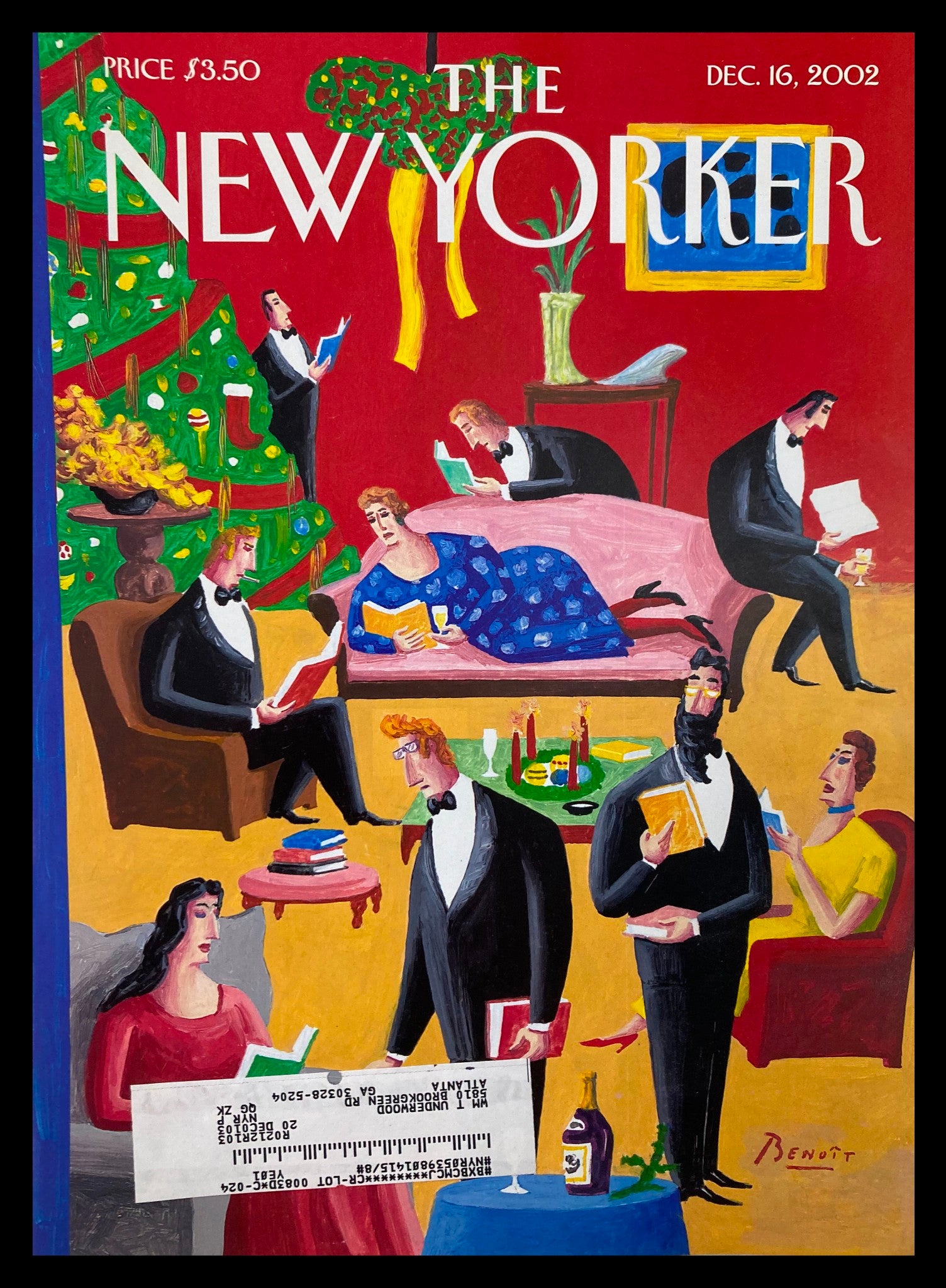 COVER ONLY The New Yorker December 16 2002 Seasonal Festivities Benoit van Innis