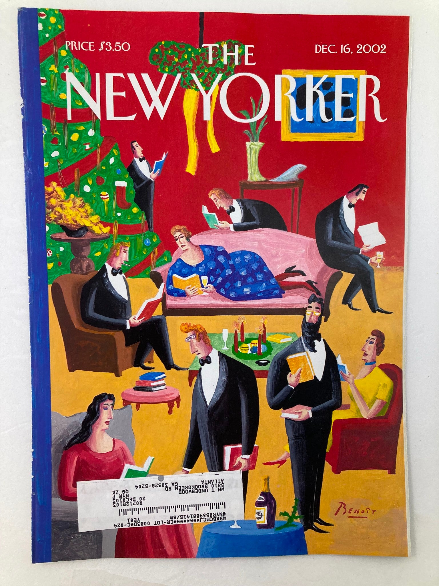 COVER ONLY The New Yorker December 16 2002 Seasonal Festivities Benoit van Innis