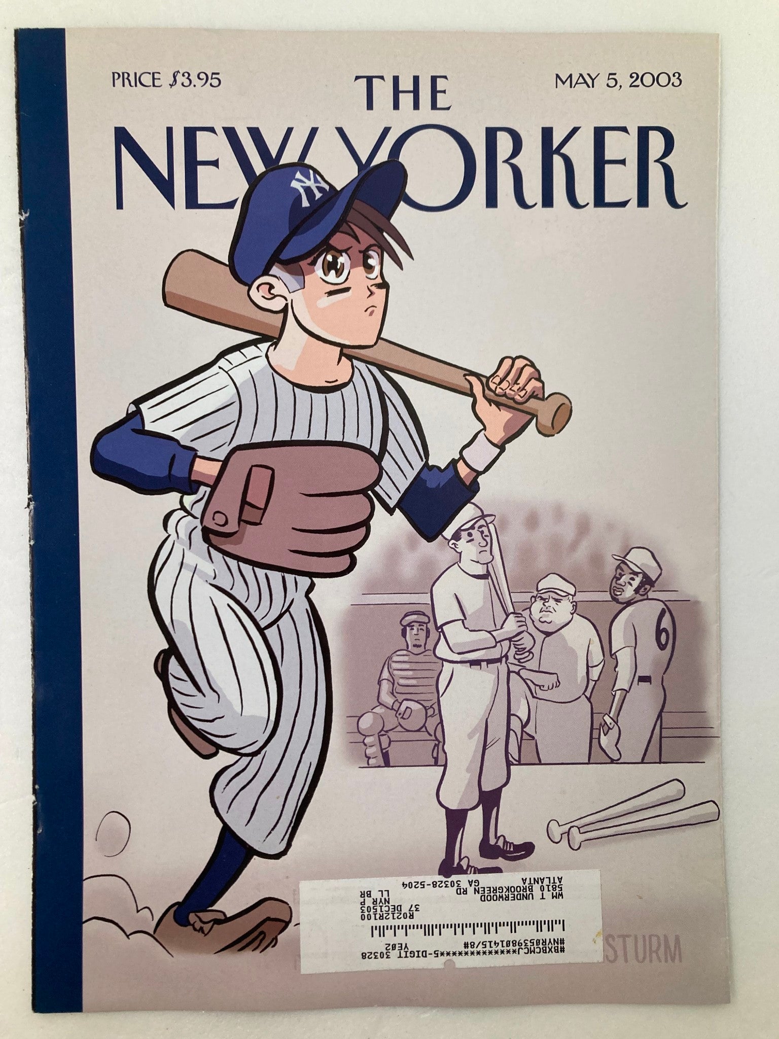 COVER ONLY The New Yorker May 5 2003 The New Left Fielder by James Sturn