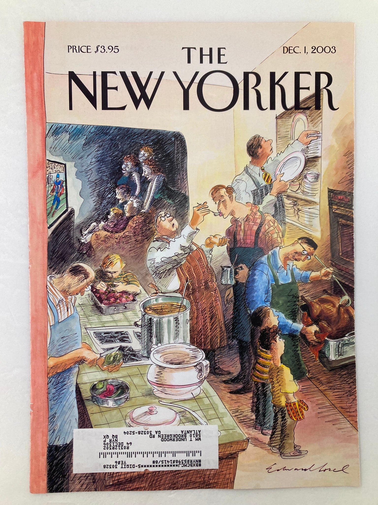 COVER ONLY The New Yorker December 1 2003 Reverse Play by Edward Sorel