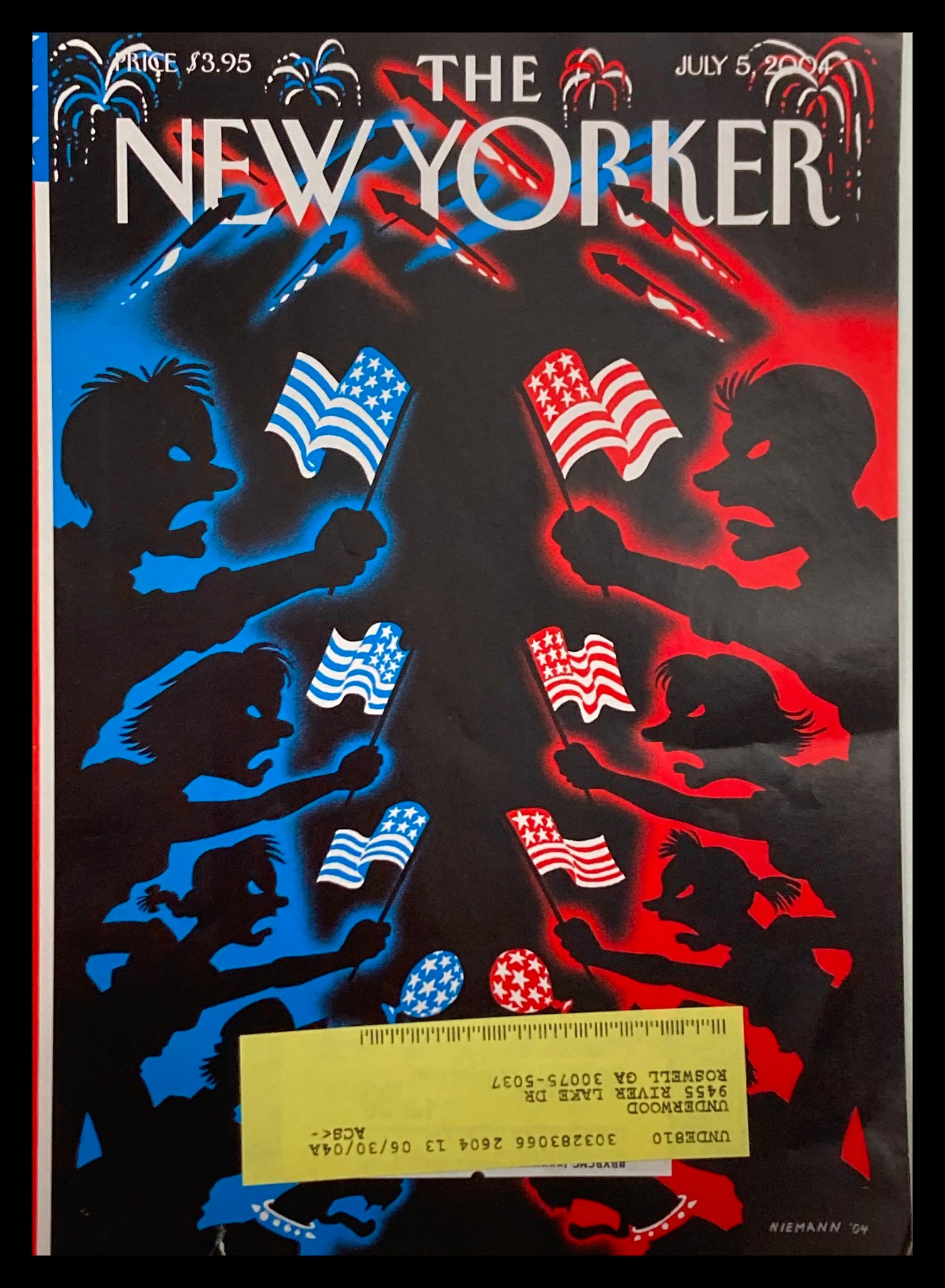 COVER ONLY The New Yorker July 5 2004 Declaration of Independence by C. Niemann