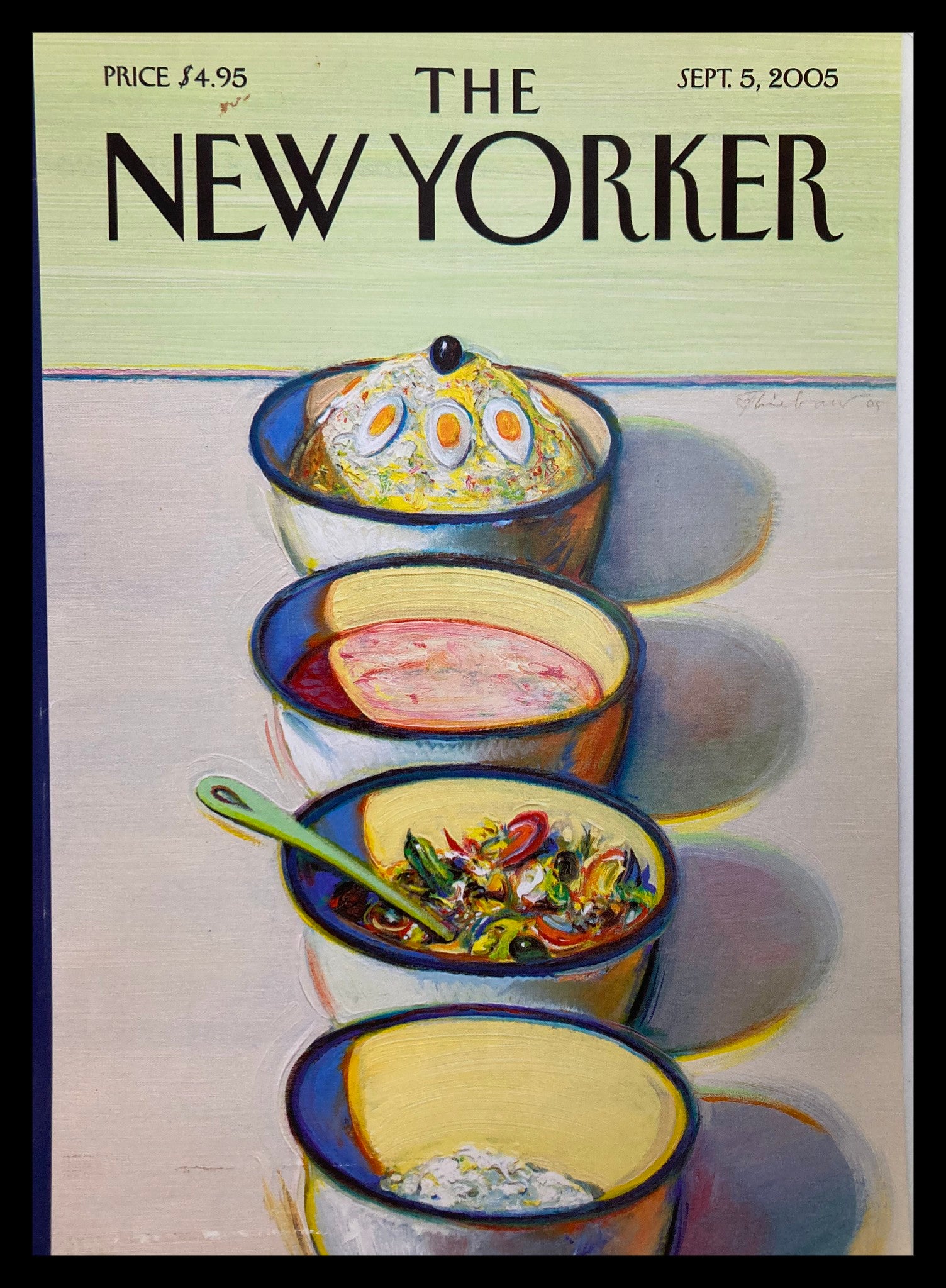 COVER ONLY The New Yorker September 5 2005 Bowl of Ramen by Peter de Seve