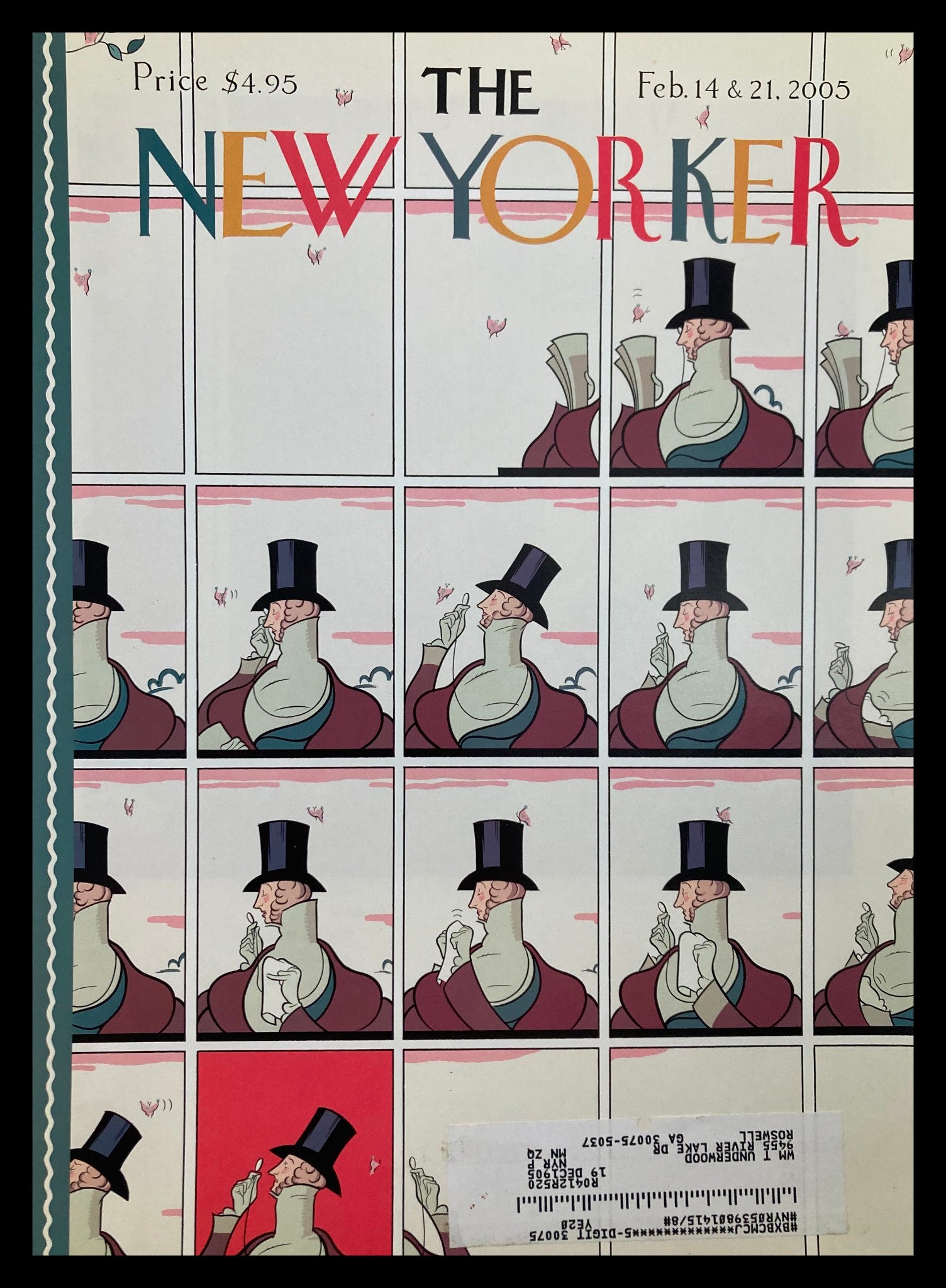 COVER ONLY The New Yorker February 14 2005 European Rules by Chris Ware