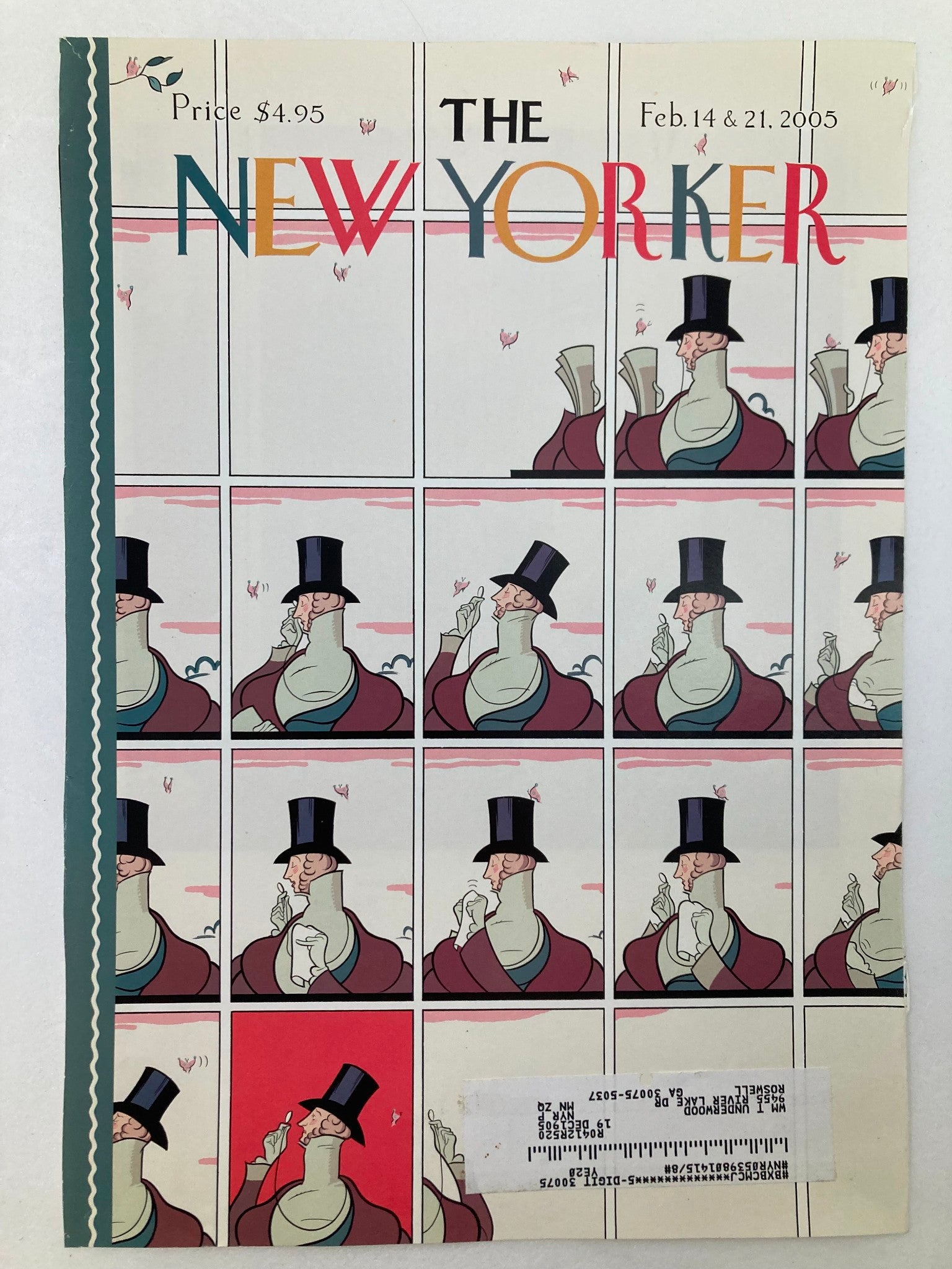 COVER ONLY The New Yorker February 14 2005 European Rules by Chris Ware