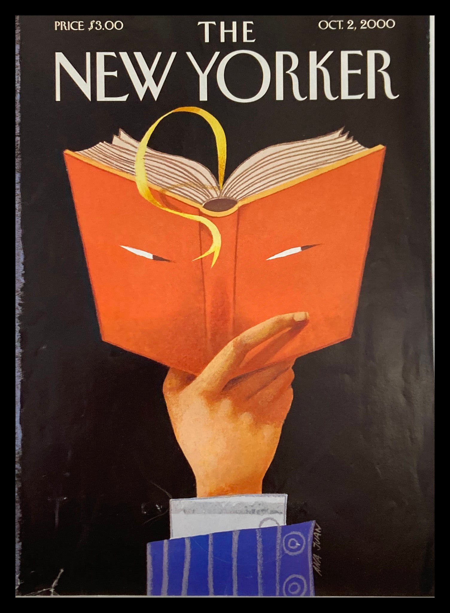 COVER ONLY The New Yorker October 2 2000 Page-Turner by Ana Juan