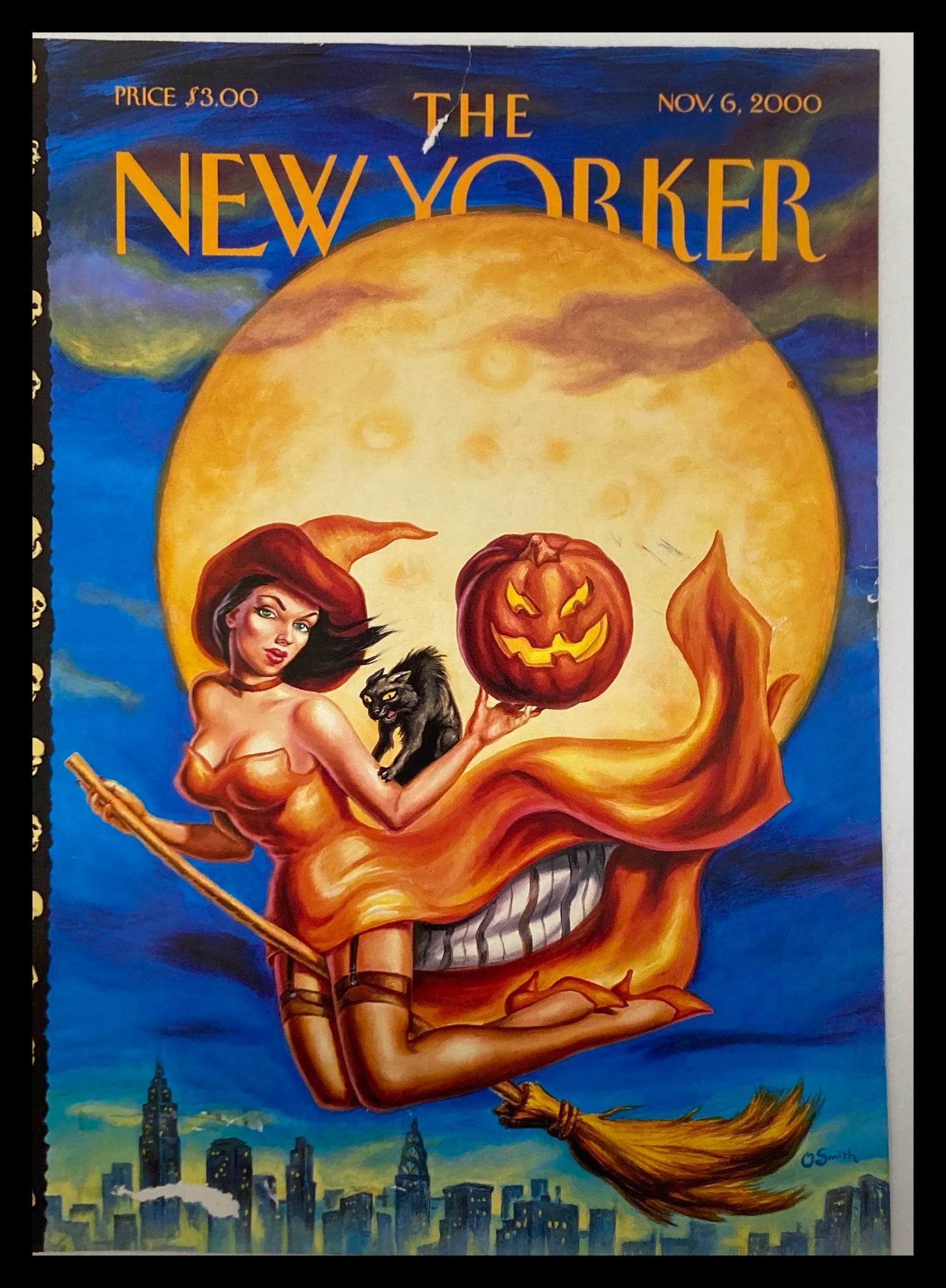 COVER ONLY The New Yorker November 6 2000 Sexy Witch by Owen Smith