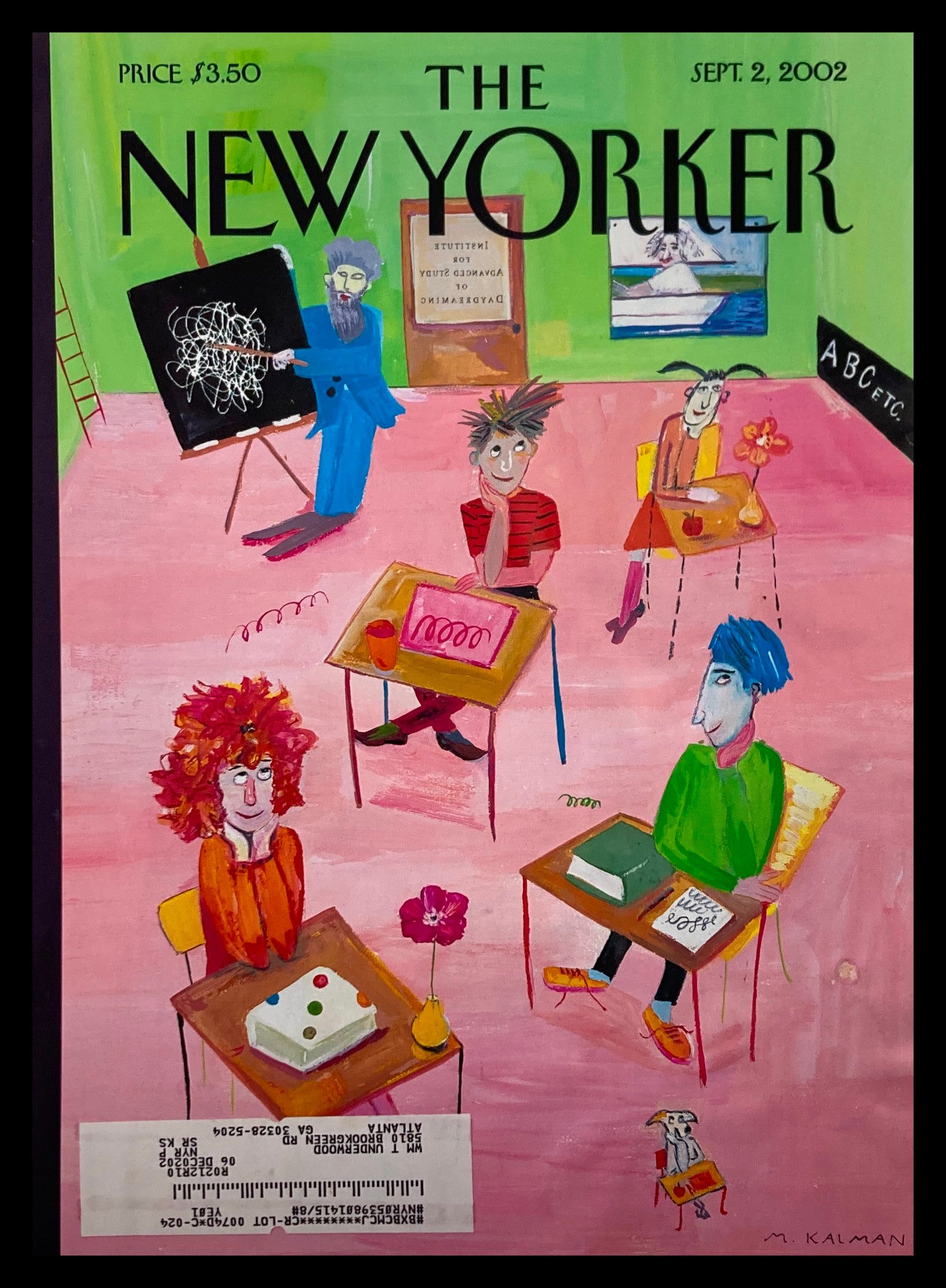 COVER ONLY The New Yorker September 2 2002 School Daze by Maira Kalman