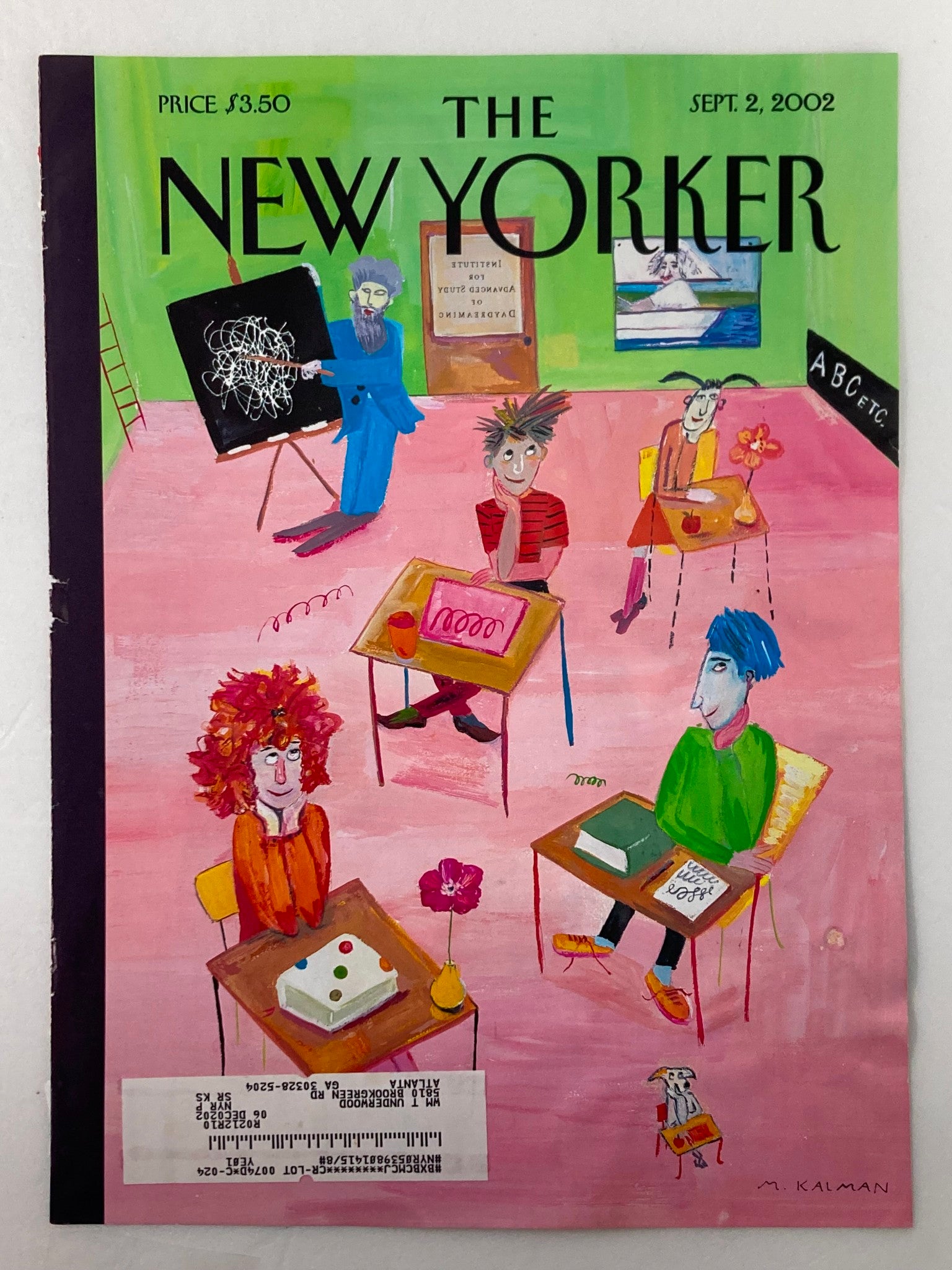 COVER ONLY The New Yorker September 2 2002 School Daze by Maira Kalman