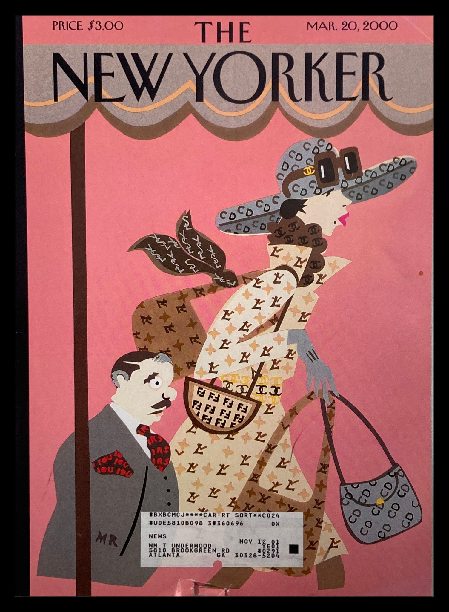 COVER ONLY The New Yorker March 20 2000 Front Row Notes by M. Roberts