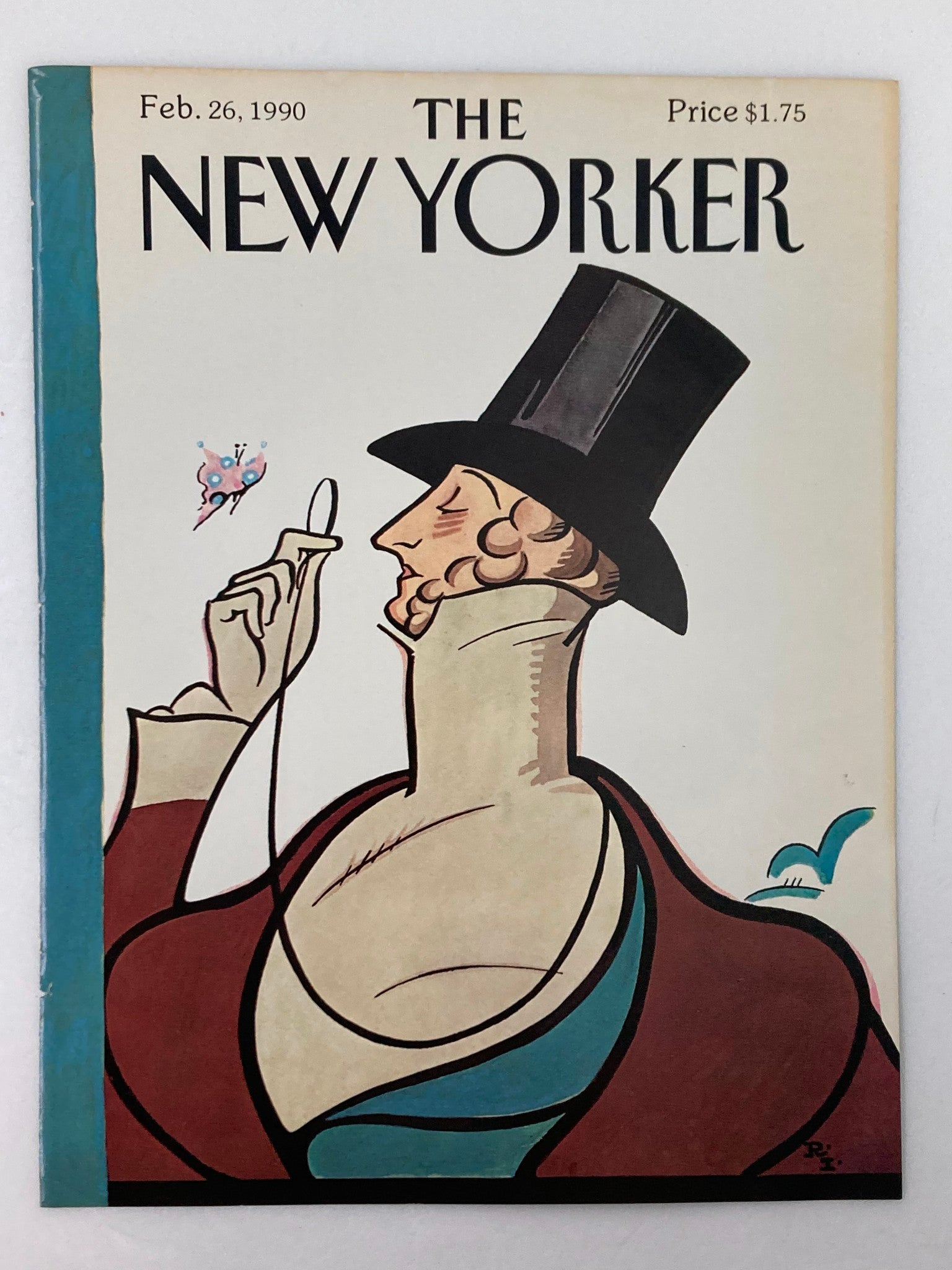 COVER ONLY The New Yorker February 26 1990 The Gamemaster by Rea Irvin No Label