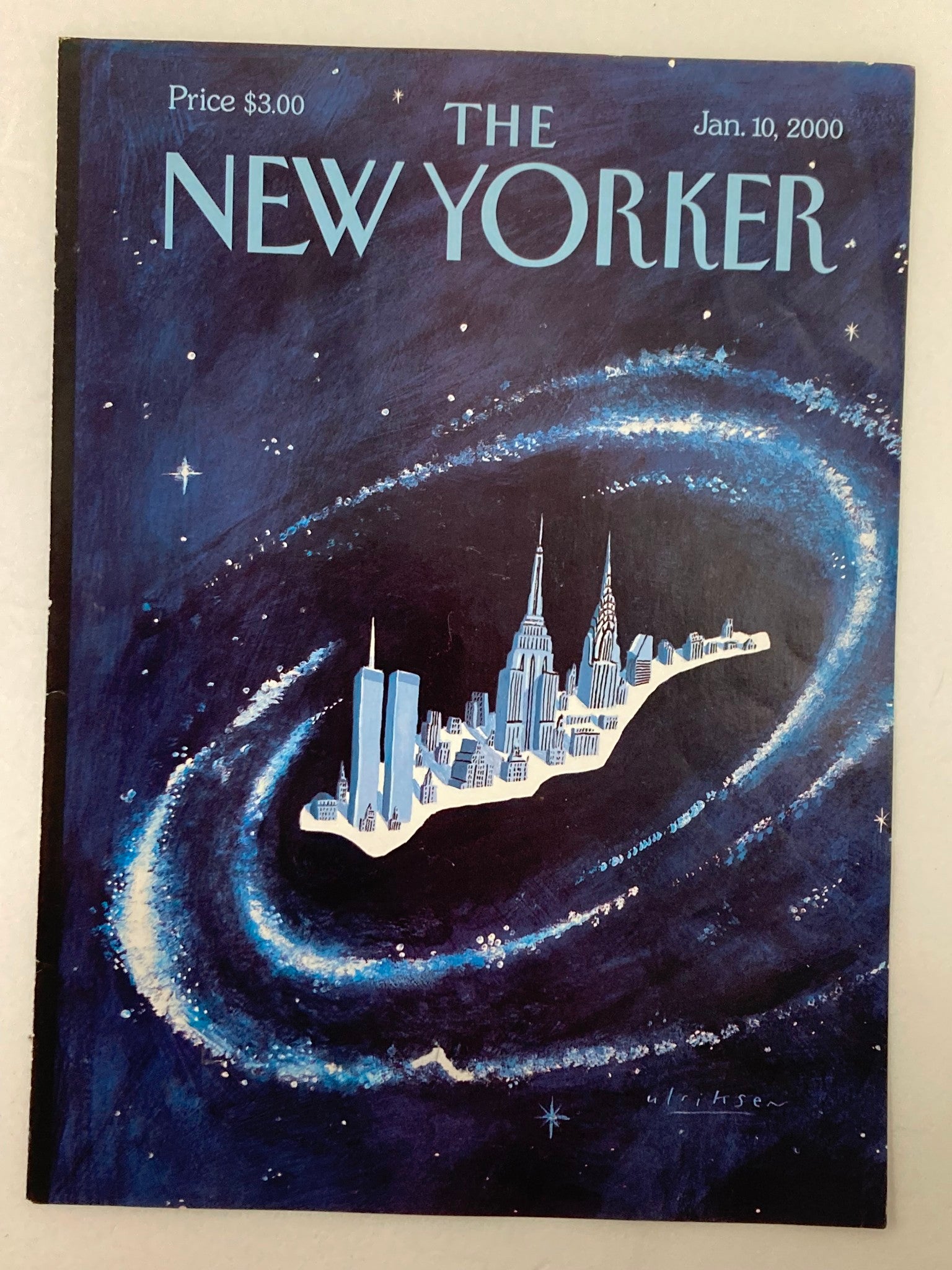 COVER ONLY The New Yorker January 10 2000 Worm Hole by Mark Ulriksen No Label