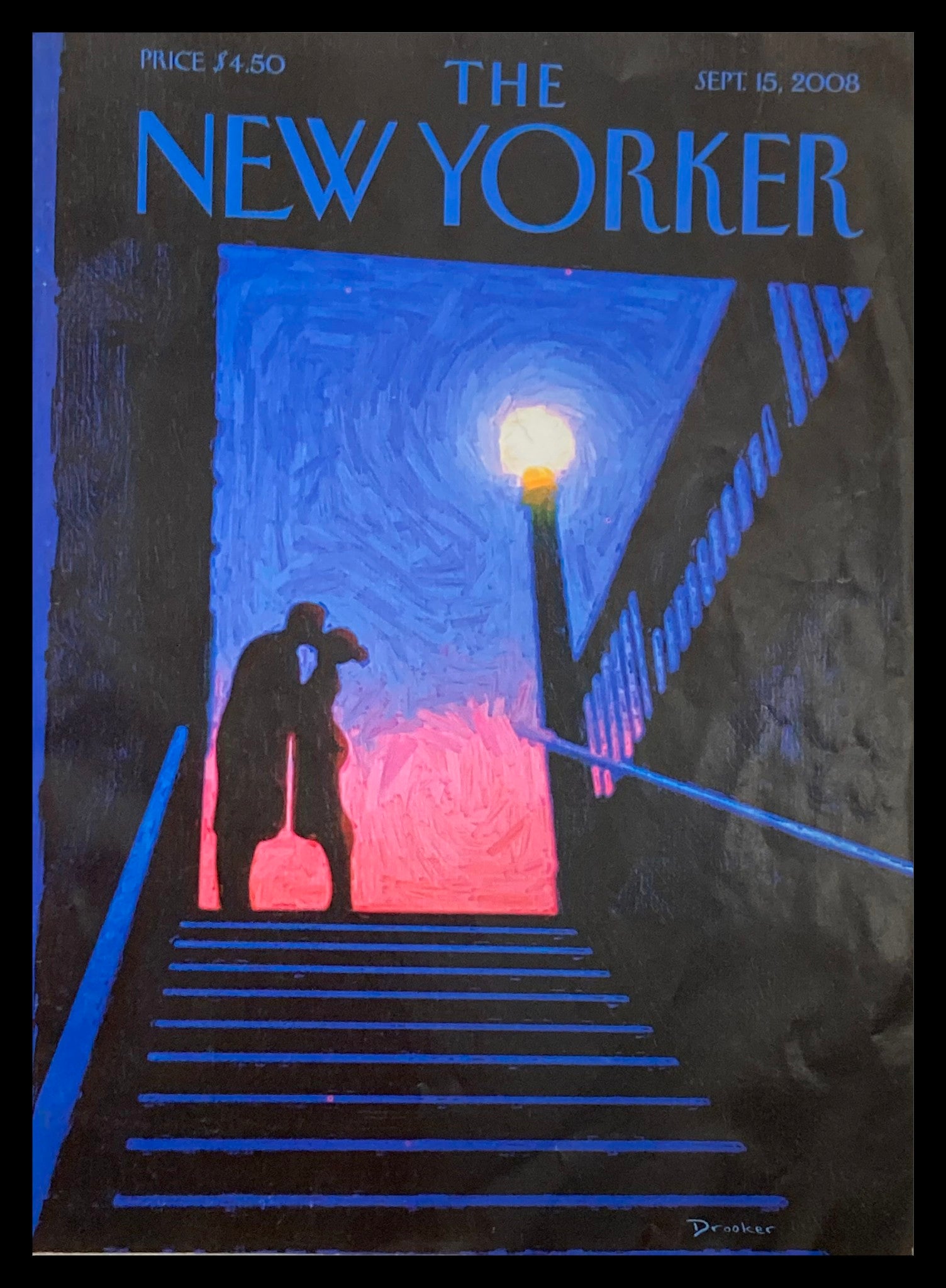 COVER ONLY The New Yorker September 15 2008 Subway Love by Eric Drooker No Label