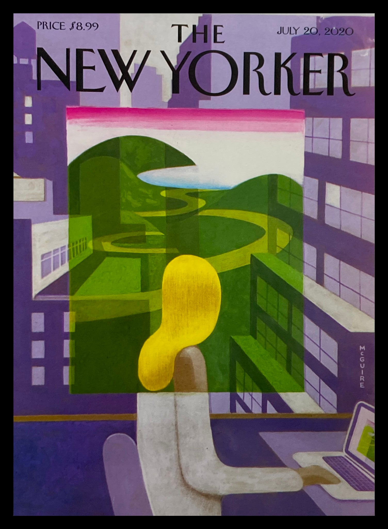 COVER ONLY The New Yorker July 20 2020 Dream Vacation by R. McGuire No Label