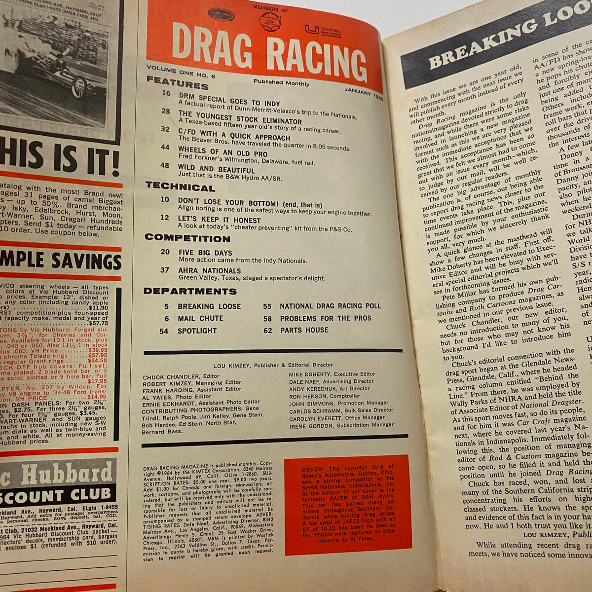 January 1965 Drag Racing Magazine