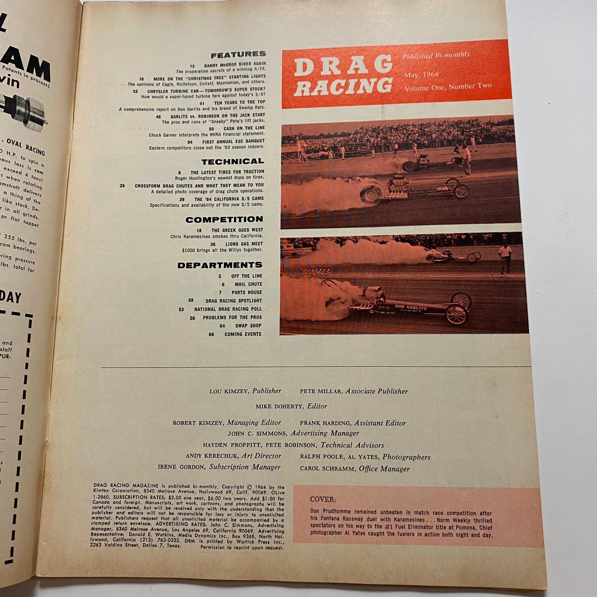 VTG Drag Racing Magazine May 1964 Robinson vs Garlits Jack Start No Label