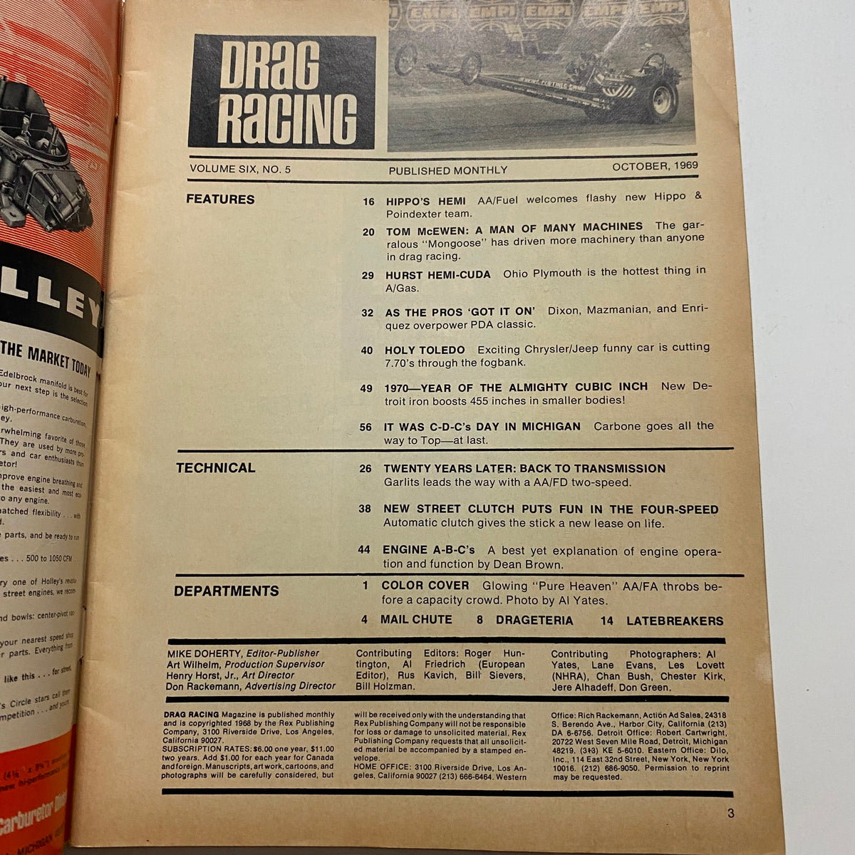 VTG Drag Racing Magazine Oct 1969
