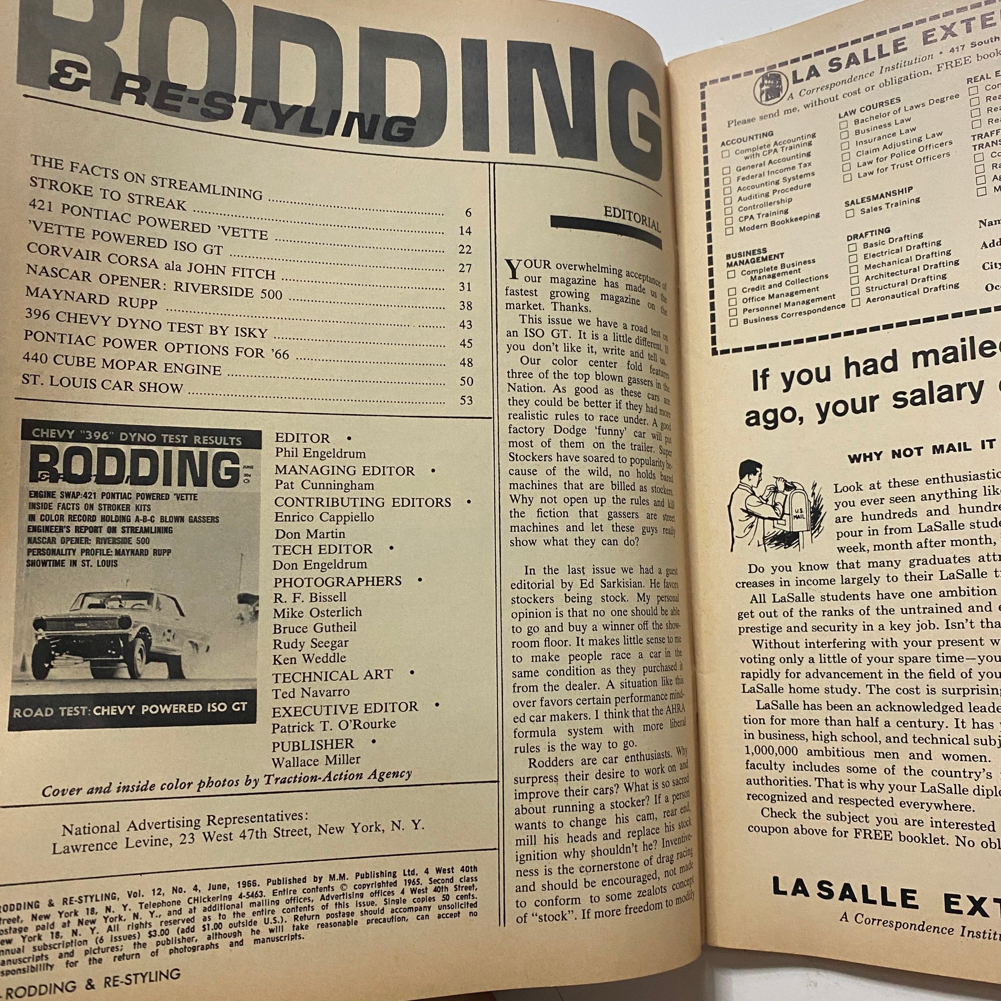 Rodding & Re-Styling Magazine June 1966 Chevy Powered ISO GT No Label VG