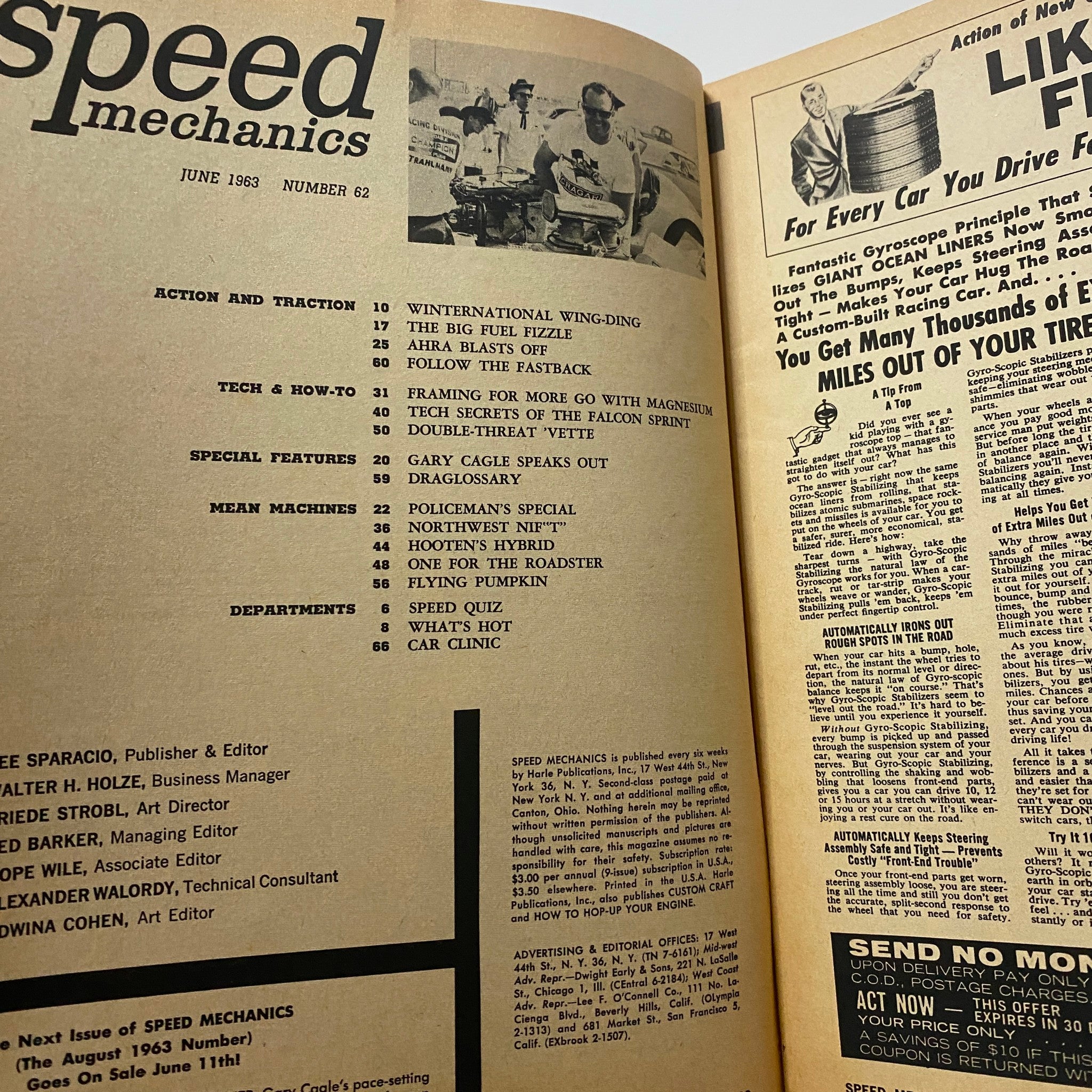 VTG Speed Mechanics Magazine June 1963 Why Fuel Fizzled at Pomona No Label