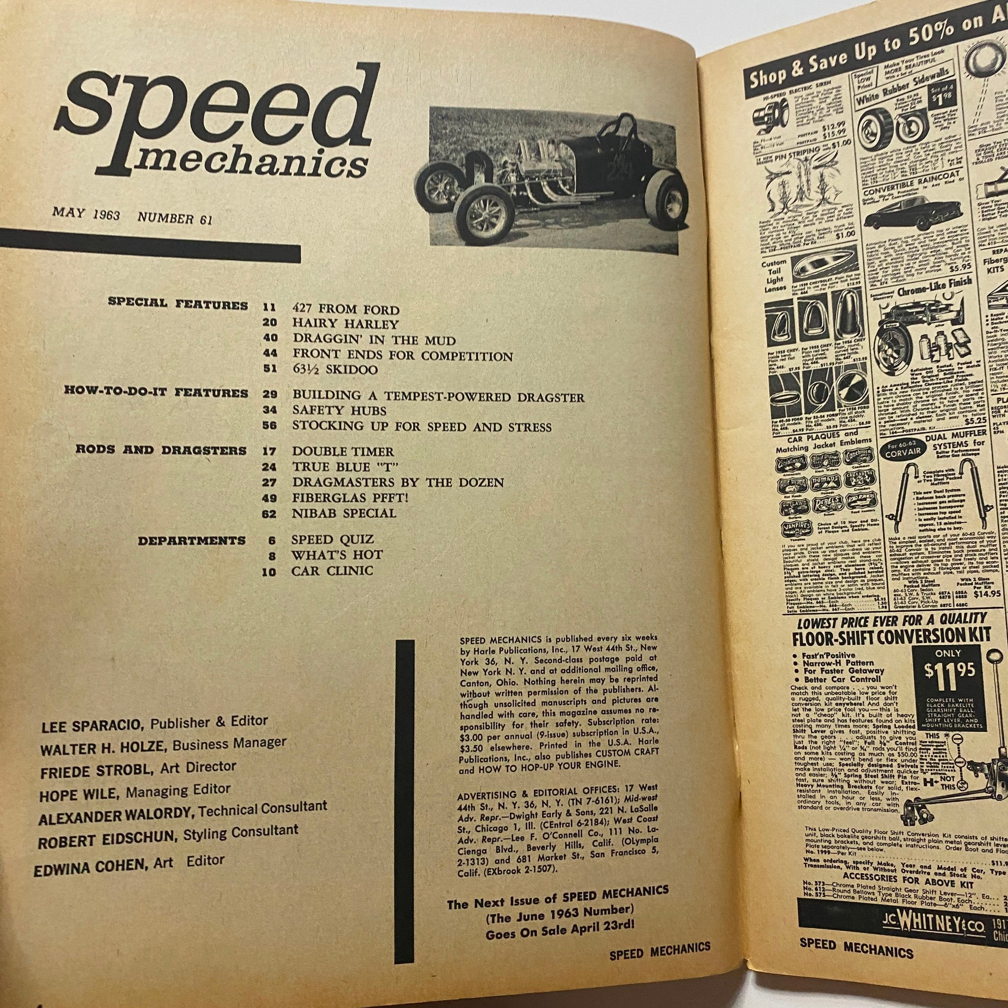 VTG Speed Mechanics Magazine May 1963 Tempest Dragster That Wins No Label