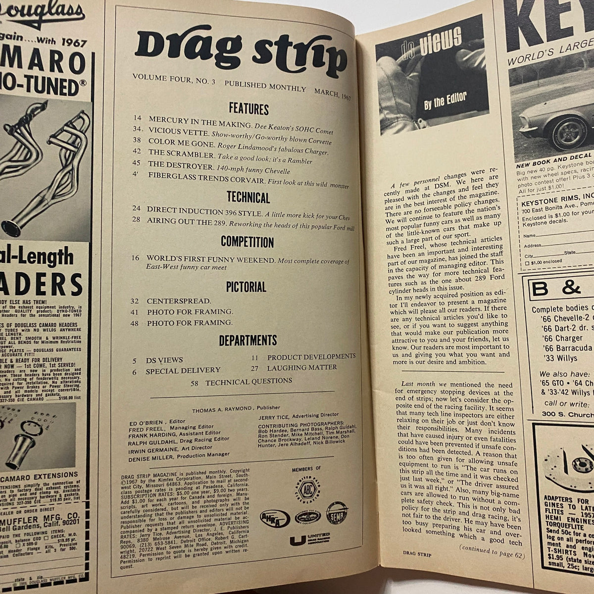 VTG Drag Strip Magazine March 1967