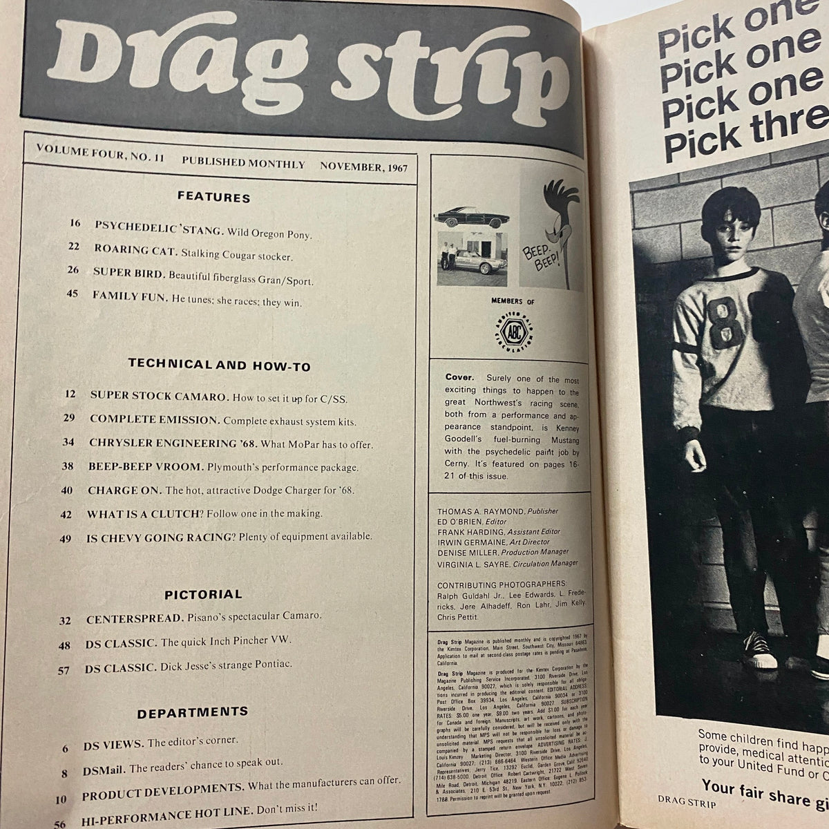 VTG Drag Strip Magazine Nov 1967
