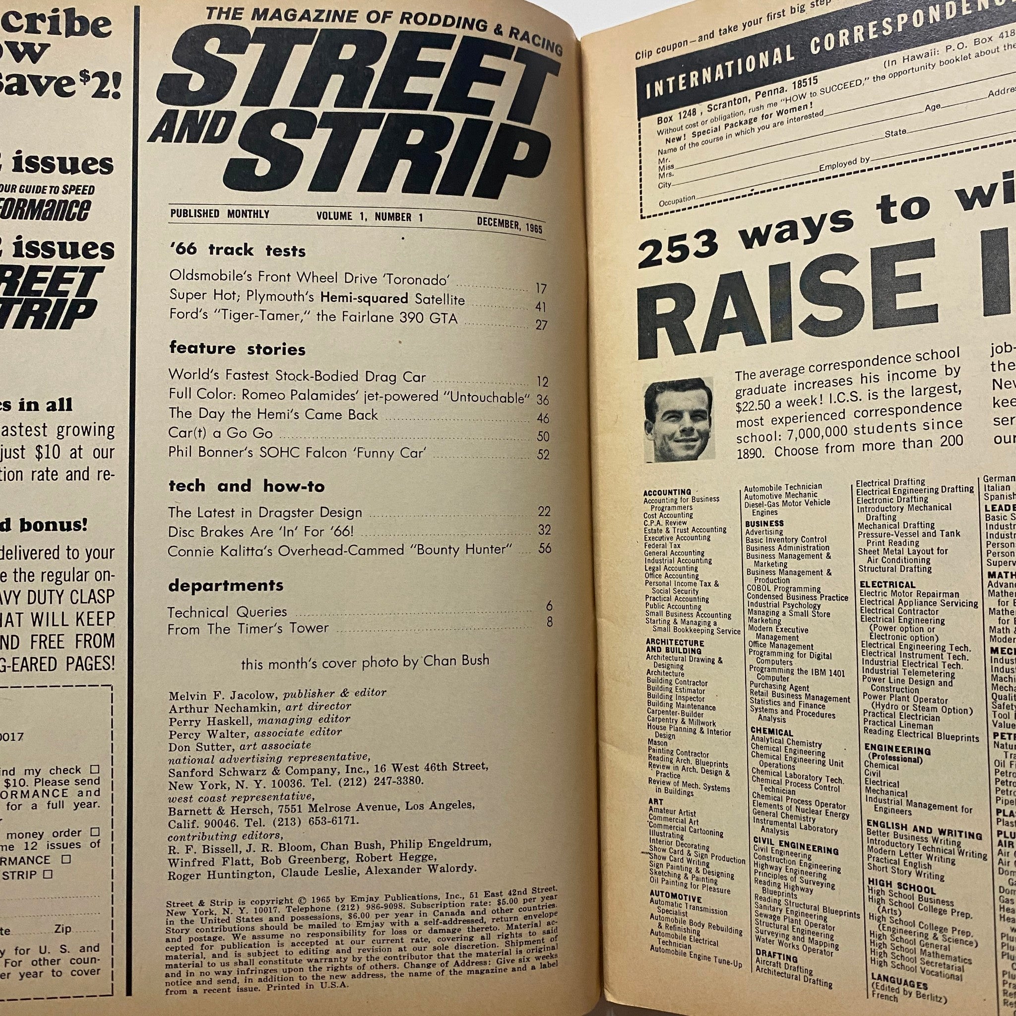 VTG Street & Strip Magazine December 1965 From The Timer's Tower No Label VG